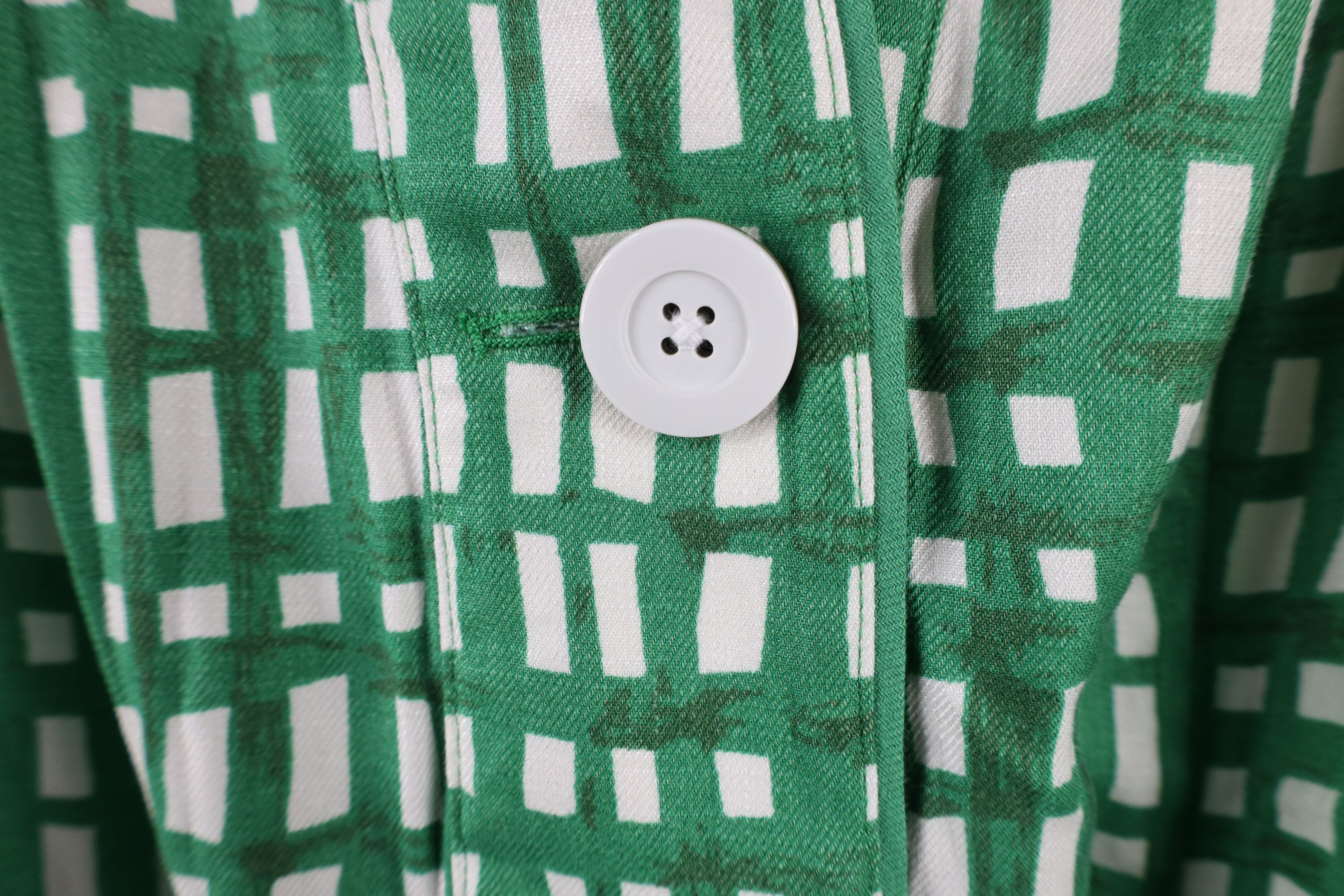 Vintage New Cabi Belted Circuit Full Button Jacket Coat Green Plaid Size M / US 6-8 / IT 42-44 - 5 Thumbnail
