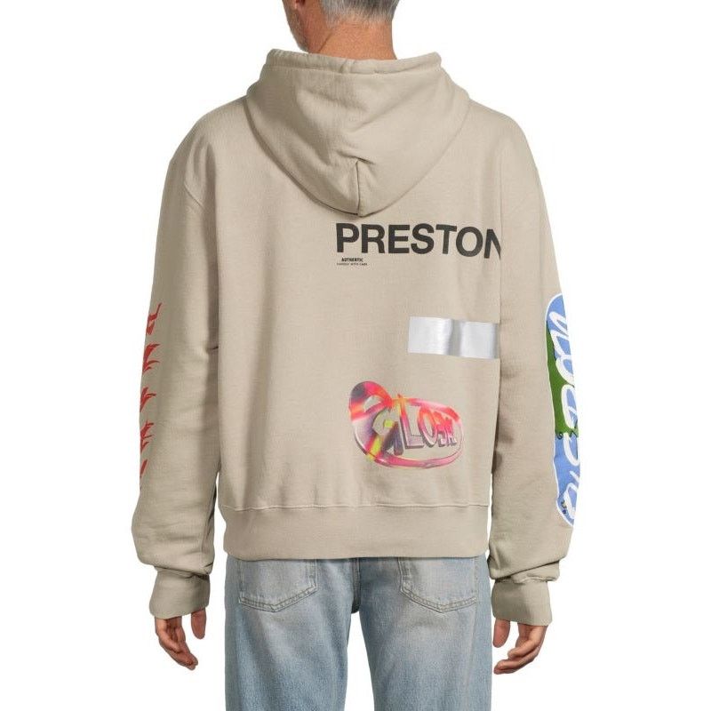Heron Preston Heron Preston NWT Global Collage Grey Cotton Graphic Hoodie Size US M / EU 48-50 / 2 - 2 Thumbnail