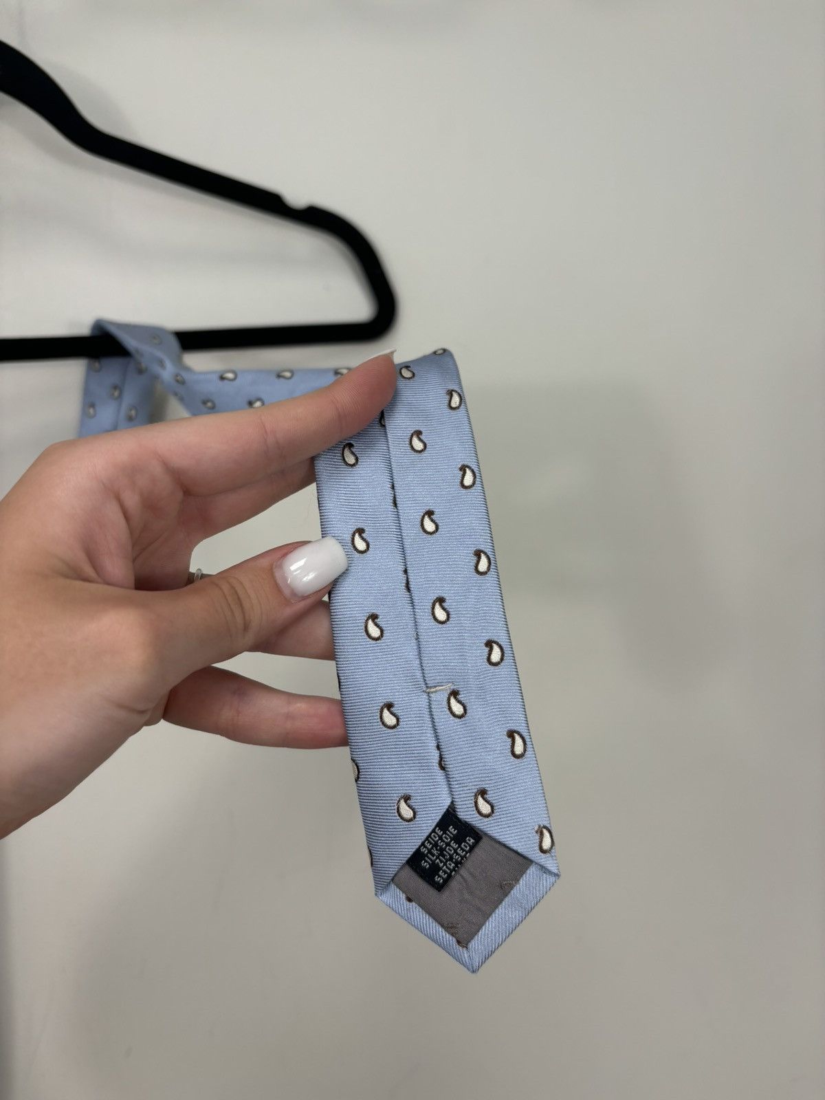 Pal Zileri Pal Zileri Minimal Paisley Teardrop Shape Pattern Silk Tie Size ONE SIZE - 11 Thumbnail