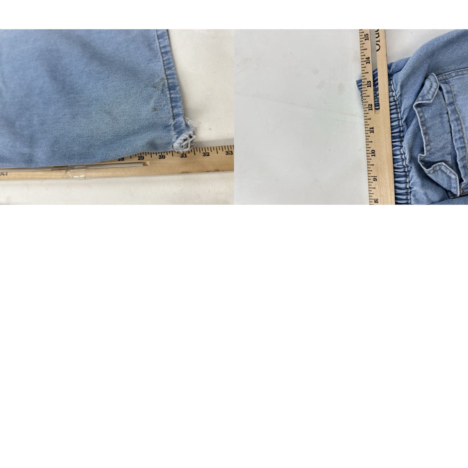 Rsq RSQ Jeans Women’s Jeans 90s Distressed Wide Leg Baggy Cargo Blue 27 Inseam 31 Denim Cotton Button Closure Size 27" / US 4 / IT 40 - 8 Thumbnail