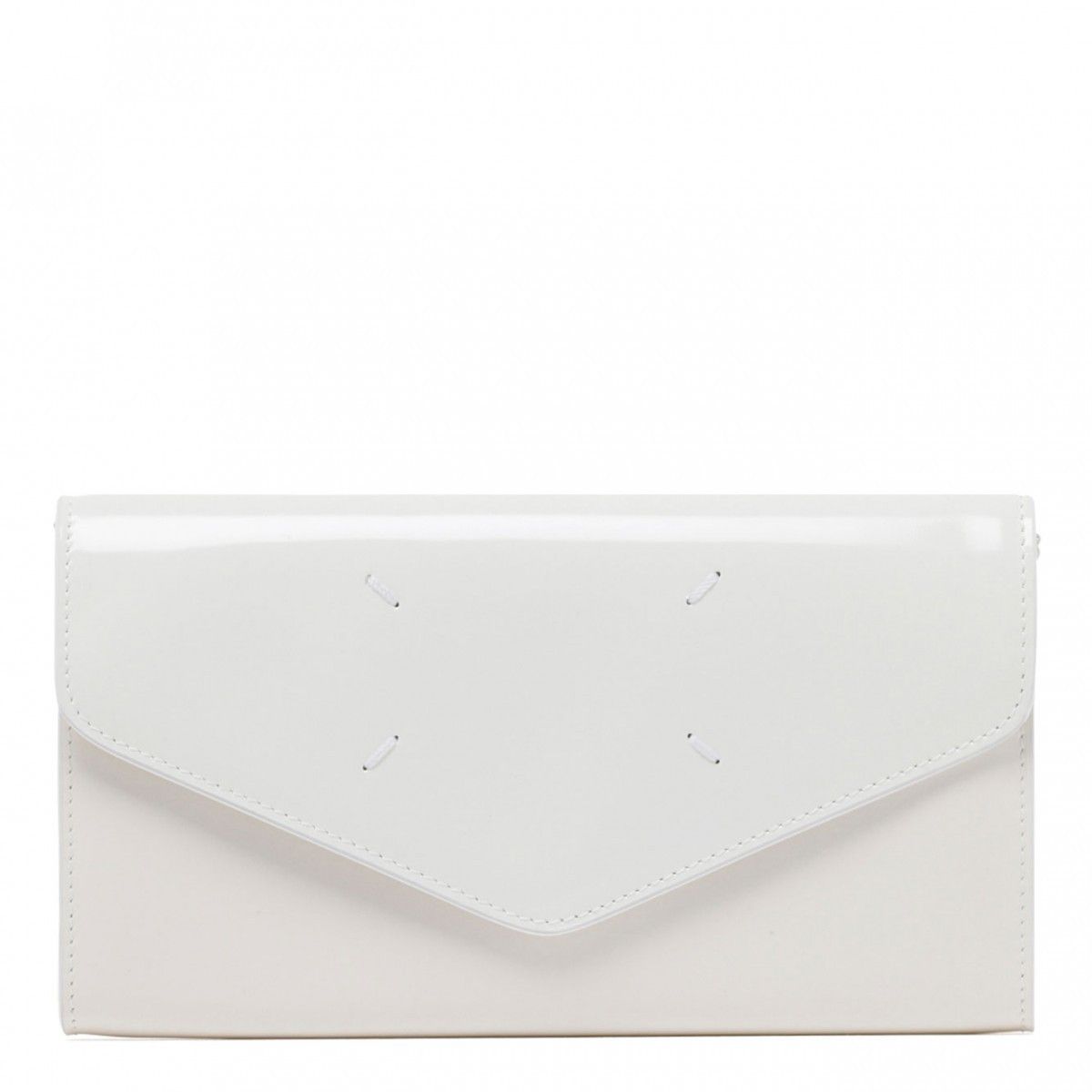 Maison Margiela o1w1db10525 Size: OS / Leather Clutch Bag in White Size ONE SIZE - 1 Thumbnail