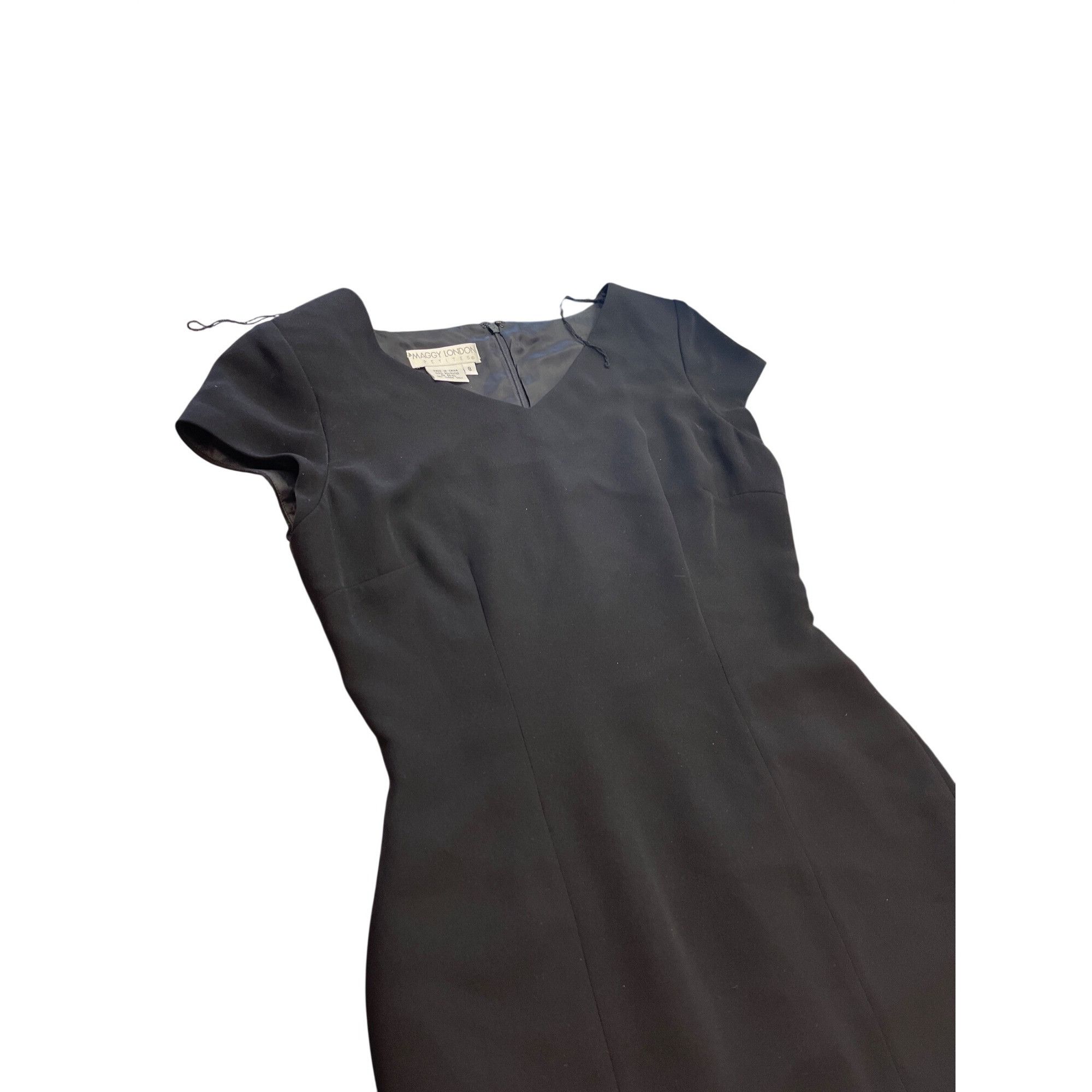 MAGGY LONDON Maggy London Petites wms black laced hem slip on dress sz 8 Size M / US 6-8 / IT 42-44 - 7 Thumbnail