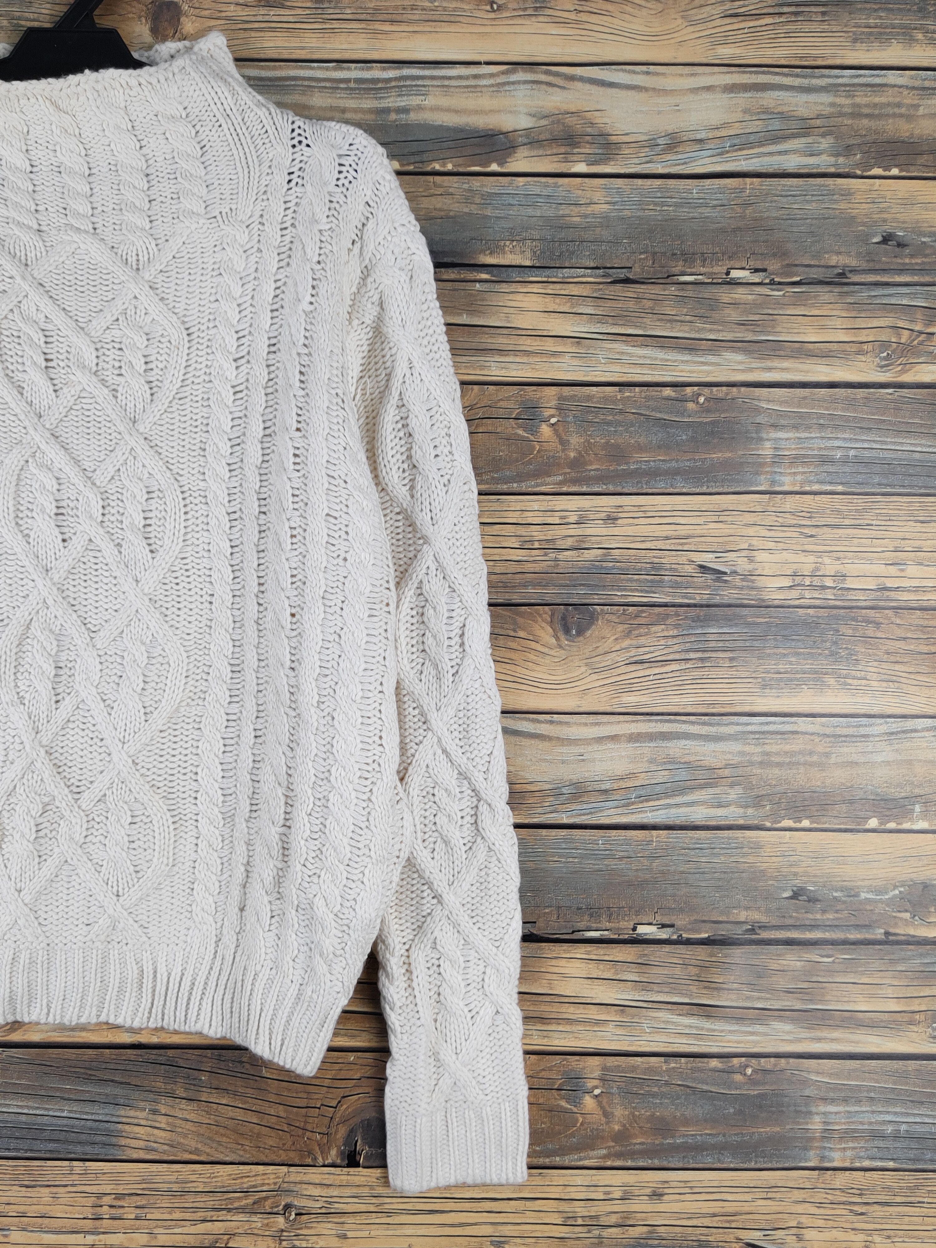 Aran Isles Knitwear Japan vintage Cream cable Knitwear Sweatshirts #W1183 Size M / US 6-8 / IT 42-44 - 5 Thumbnail