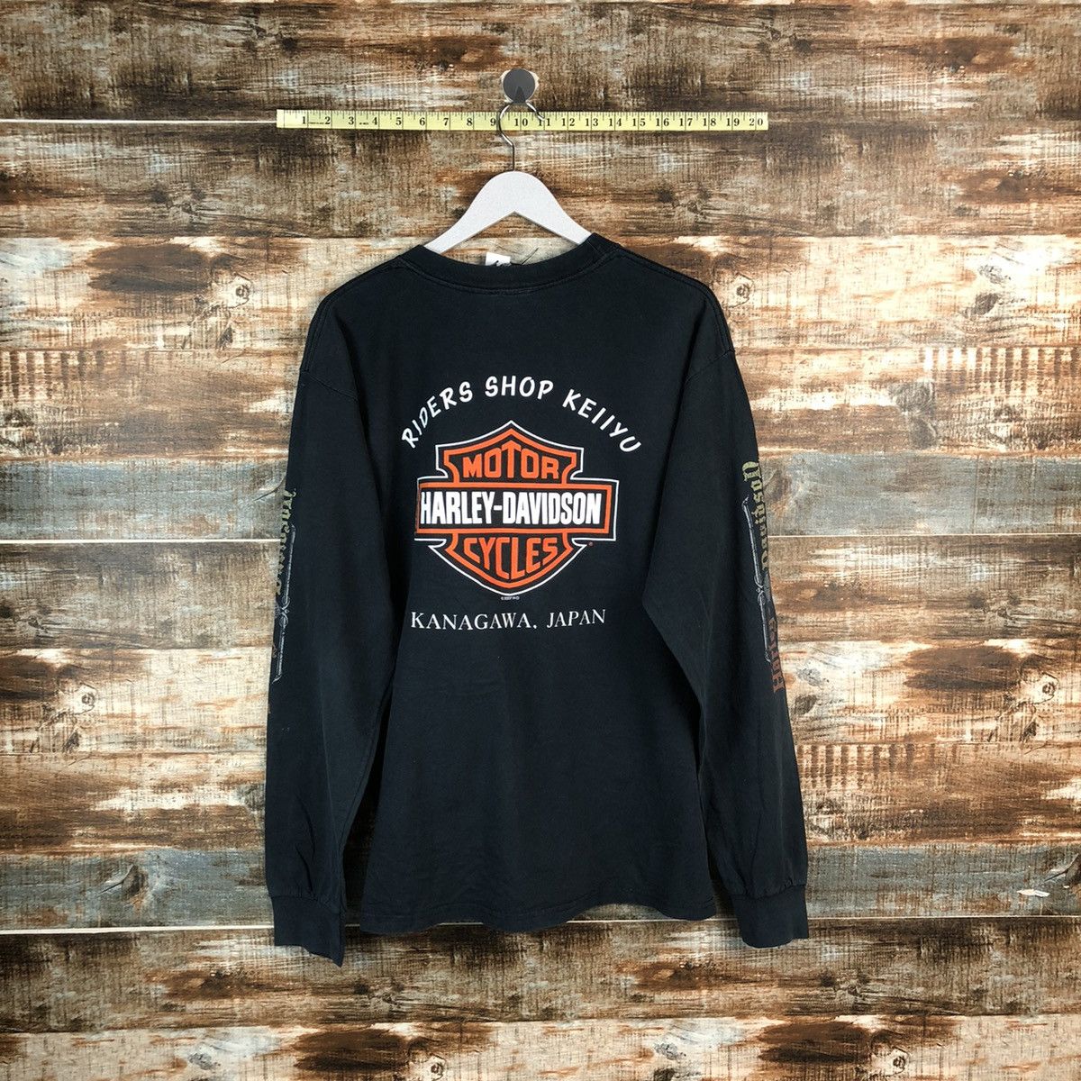 Harley Davidson Harley Davidson Kanagawa Japan Dark Blue Sweatshirt #A2482 Size US L / EU 52-54 / 3 - 13 Thumbnail