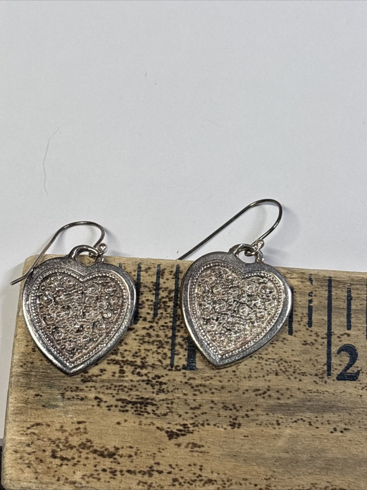 Other Vintage .925 Sterling Silver Heart Shaped Dangle Earrings Size ONE SIZE - 6 Thumbnail