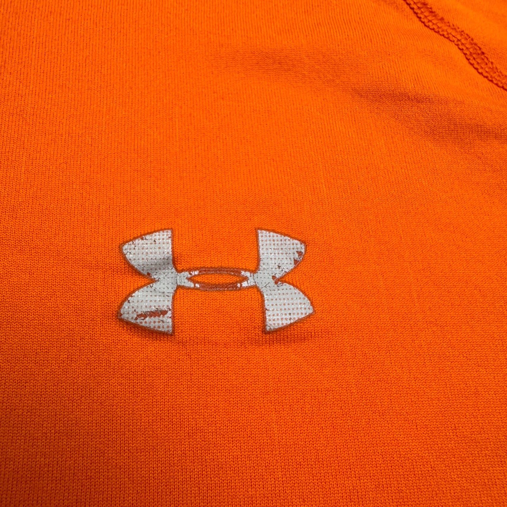 Under Armour Under Armour HeatGear Tech Active T-Shirt Mens XL Orange Short Sleeve Crew Tee Size US XL / EU 56 / 4 - 6 Thumbnail