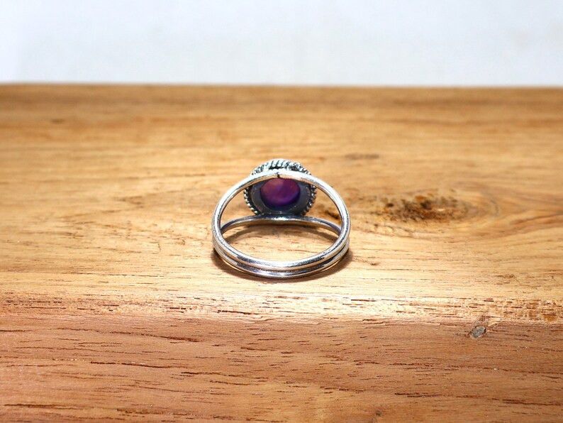 Handmade Amethyst Ring, 925 Sterling Silver Handmade Promise Jewelry Size ONE SIZE - 5 Thumbnail