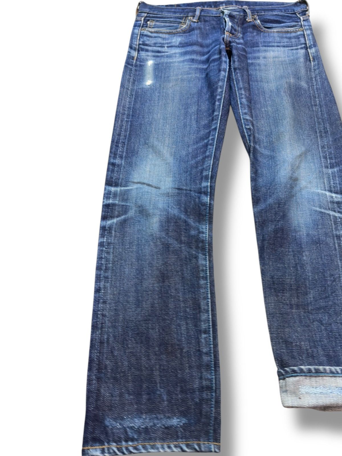 Japan Blue Vintage Japan Blue Jeans Selvedge Whiskers Grunge Denim Size US 30 / EU 46 - 3 Thumbnail