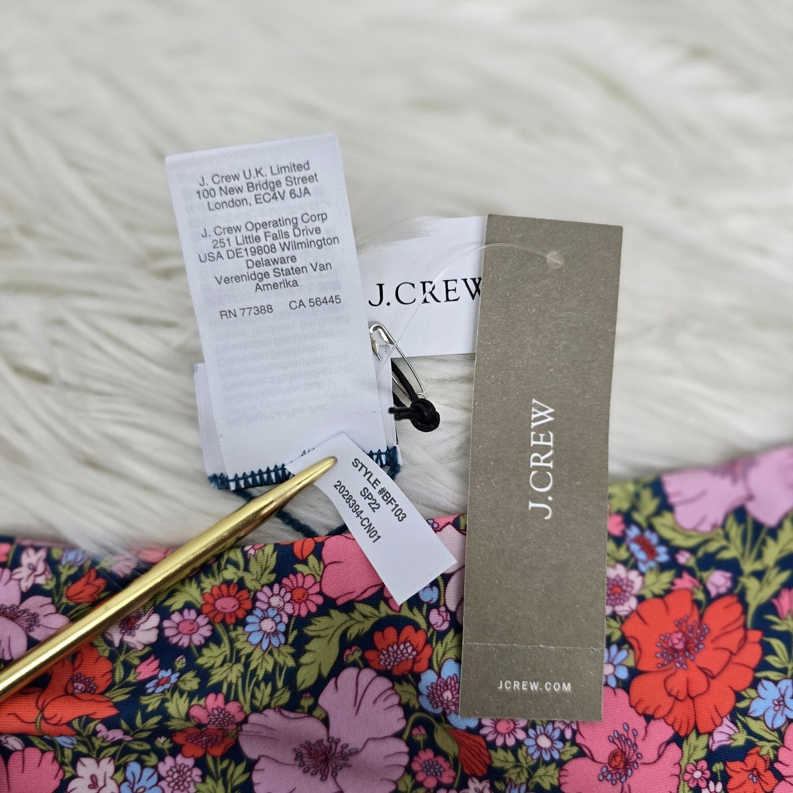 J.Crew NWT J.Crew high-rise cheeky bikini bottom Liberty Fabric 3X Size ONE SIZE - 10 Thumbnail
