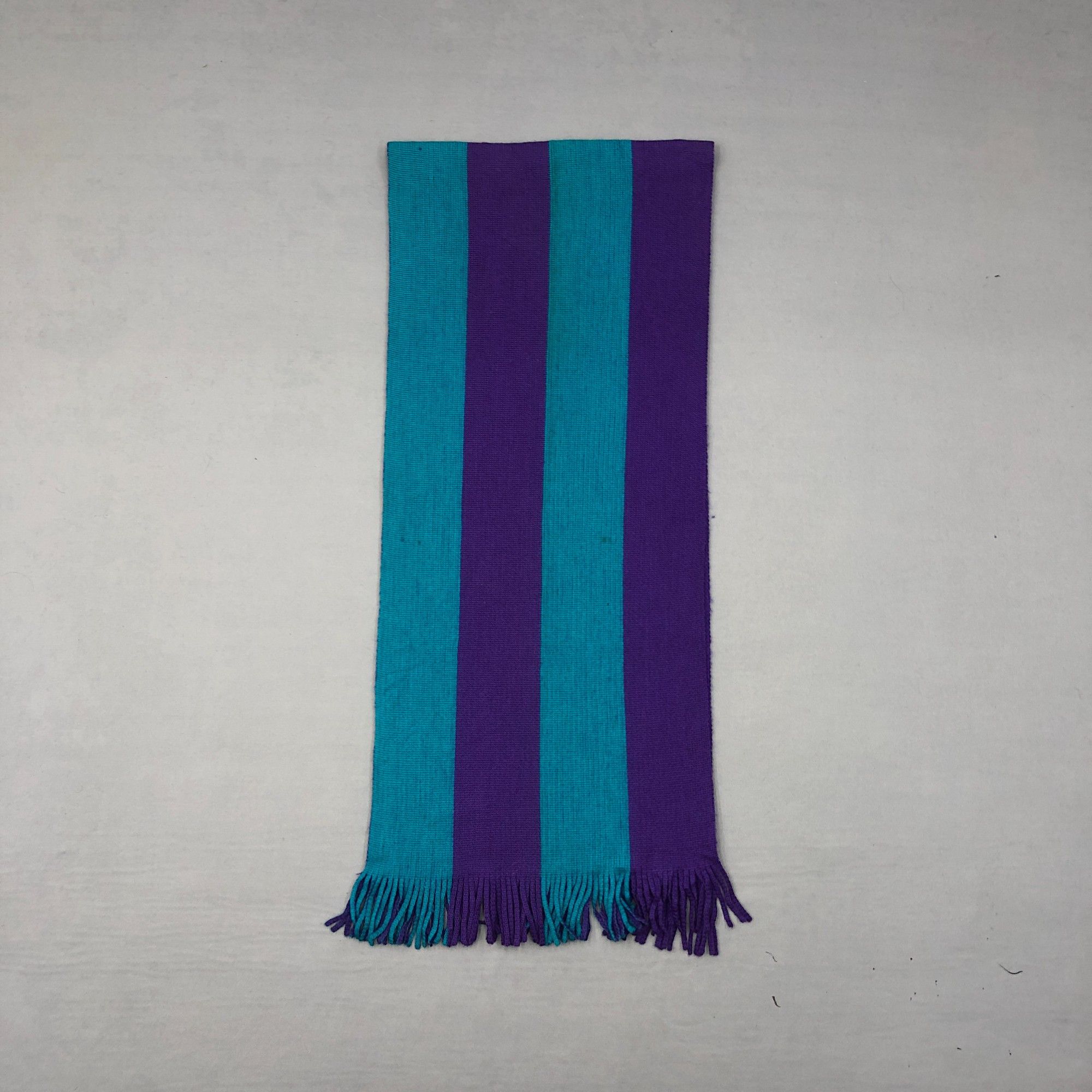 Japanese Brand Vintage Micmac Scarf Muffler Wool Ribbed Knit Scarves Size ONE SIZE - 4 Thumbnail
