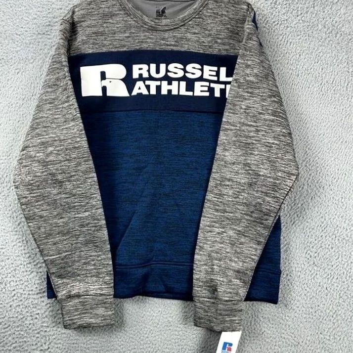 Russell Athletic Russell Athletic Sweatshirt Mens Medium Blue Grey Graphic Pullover Shirt Pullover Crewneck Logo Woven 42 Chest 26 Length Size US M / EU 48-50 / 2 - 3 Thumbnail