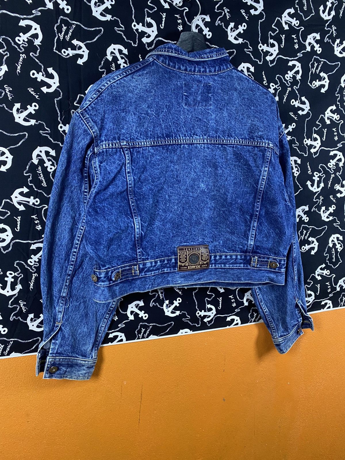 Edwin Vintage SOMETHING EDWIN Japanese Denim Jacket Blue Selvedge Size M / US 6-8 / IT 42-44 - 14 Thumbnail