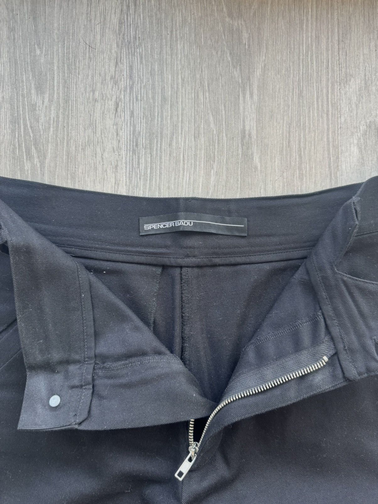 SPENCER BADU Spencer Badu Black Cotton Cargo Pants Size US 34 / EU 50 - 3 Thumbnail