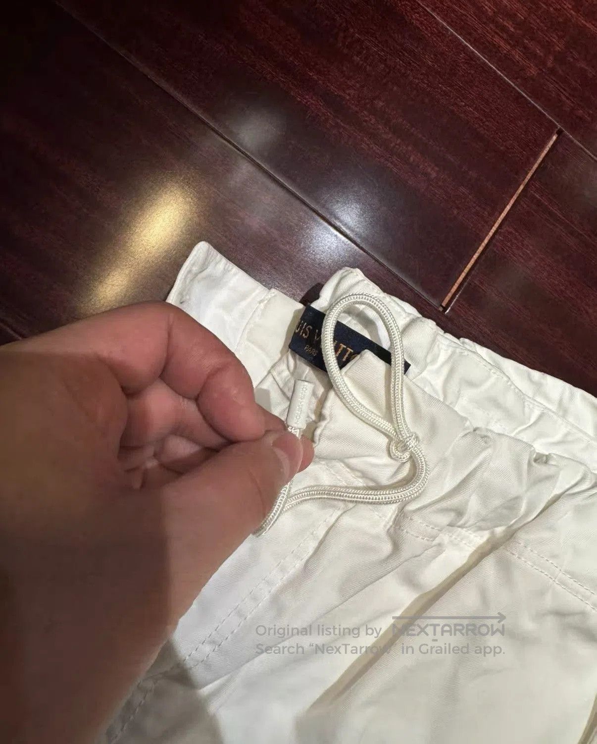 Louis Vuitton White Cargo Pants with Drawstring Waist . Size US 28 / EU 44 - 5 Thumbnail