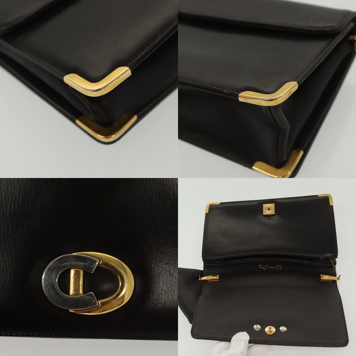 Dior DIOR Shoulder Bag Leather Brown Champagne Gold Size ONE SIZE - 10 Thumbnail