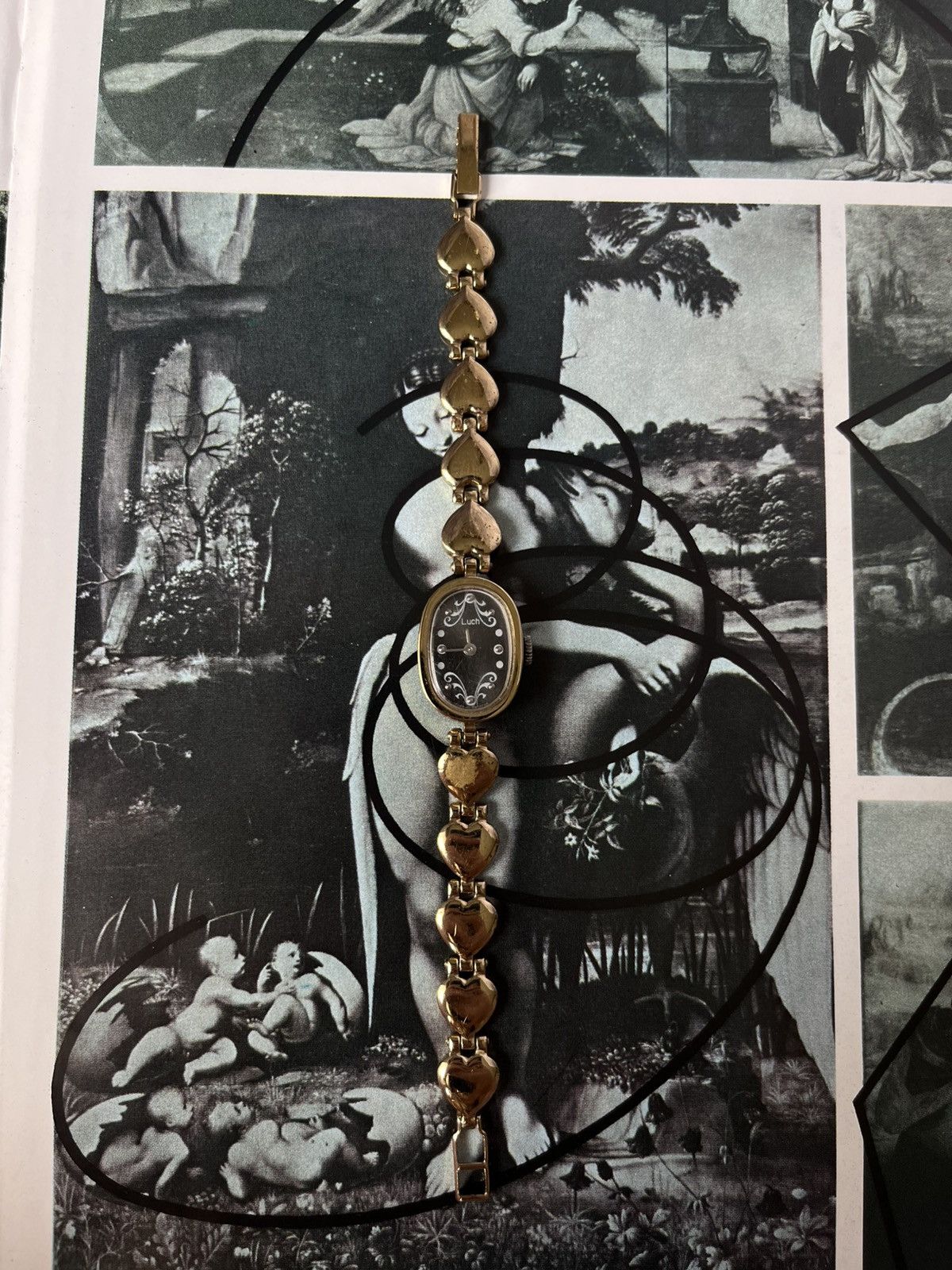 Jewelry × Vintage Vintage Luch Watch with Heart Bracelet Size ONE SIZE - 6 Thumbnail