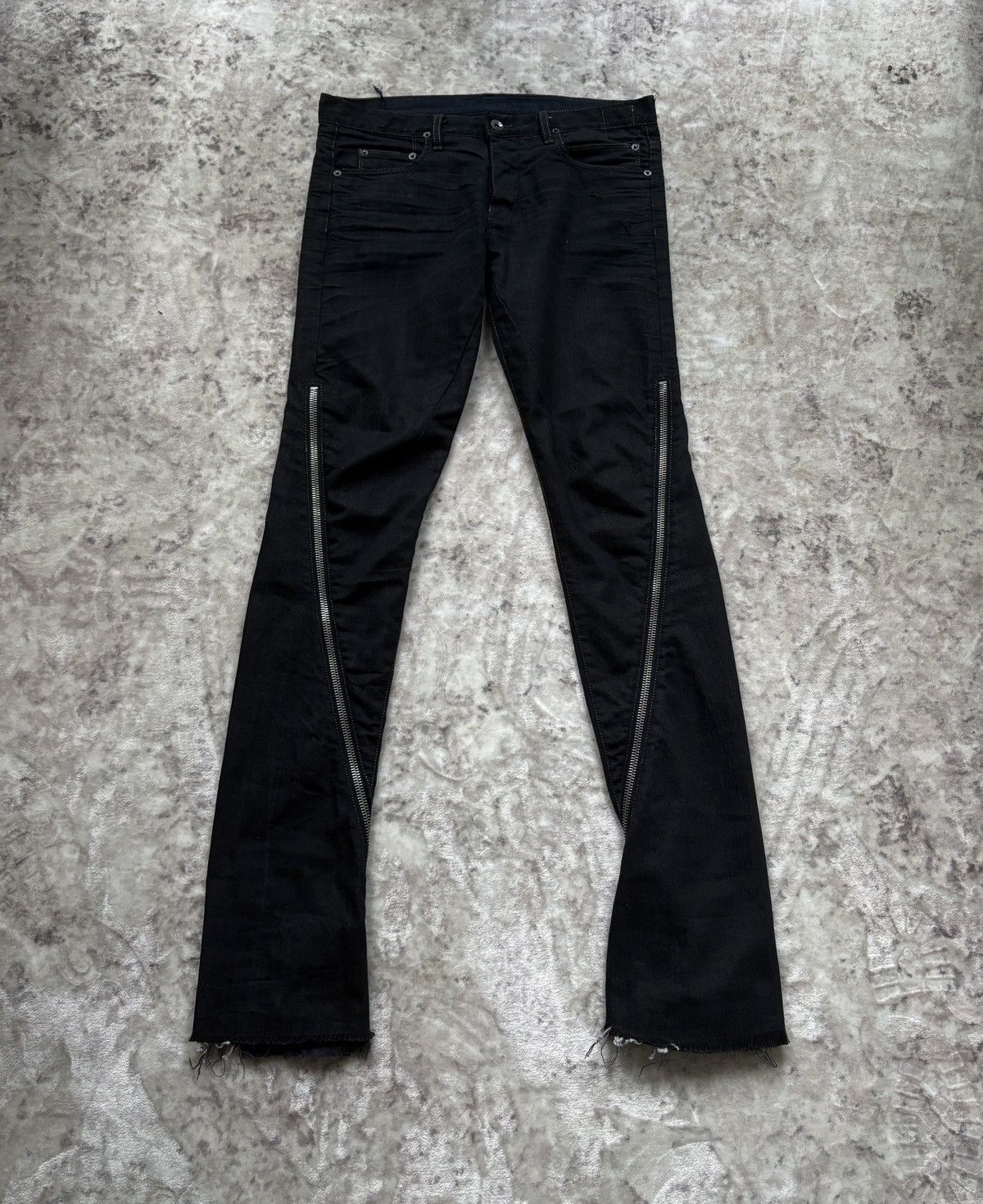 Rick Owens Strutter Banana Cut Denim Black | Grailed