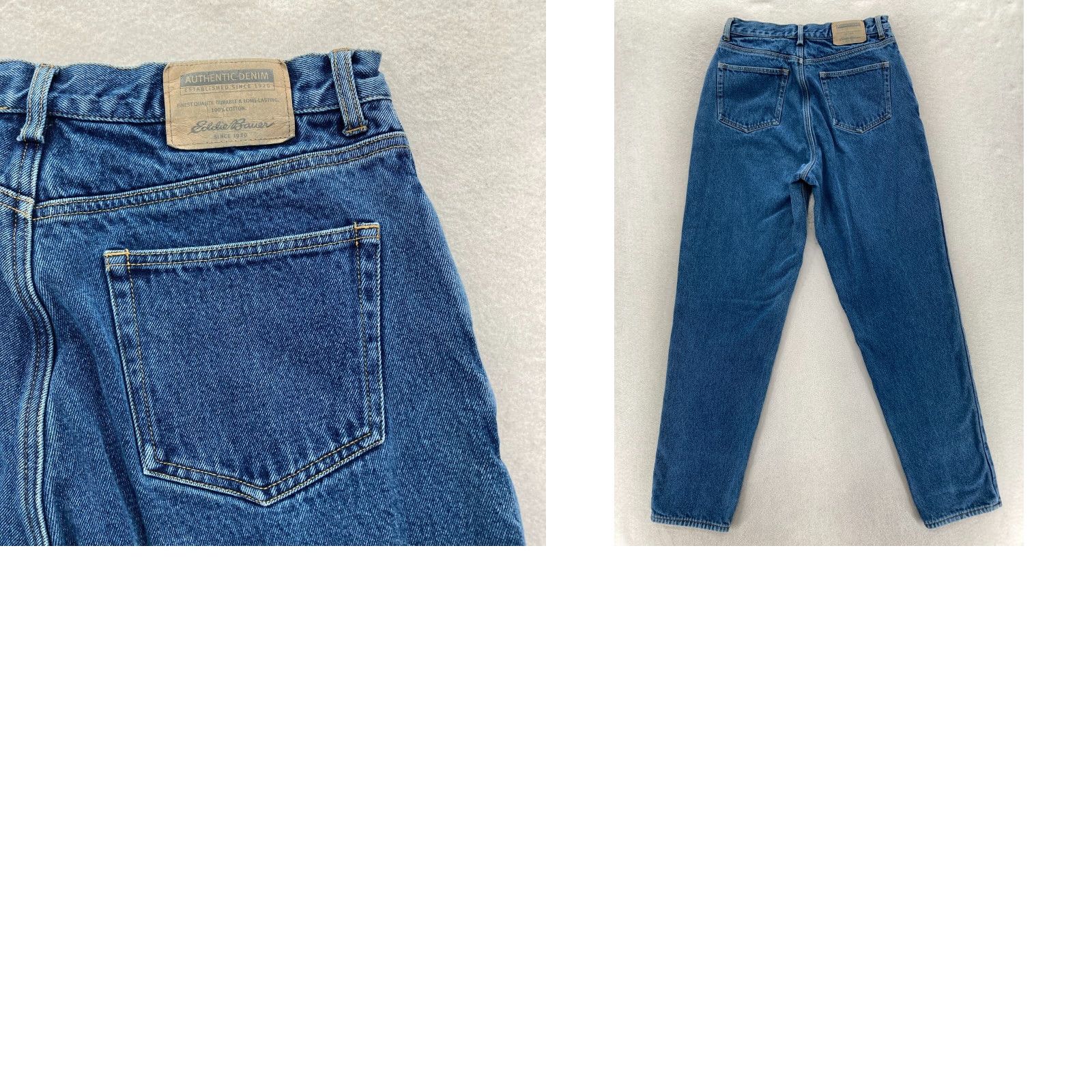 Eddie Bauer VINTAGE Eddie Bauer Flannel Lined Jeans Women's 12P Blue Denim Relaxed Tapered 5-Pocket Camp Outdoors Y2K Size 34" / US 12 / IT 48 - 9 Thumbnail