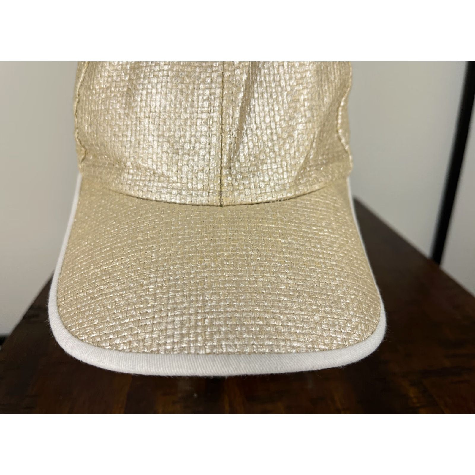 Vintage Target Hat Cap One Size Adult Gold Straw Weave 100% Polypropylene Size ONE SIZE - 3 Thumbnail
