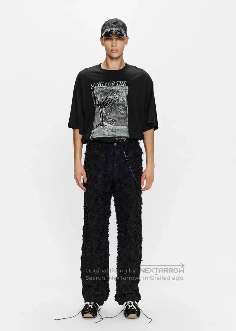Song For The Mute Song For The Mute Black Embroidered Floral Trousers Size US 34 / EU 50 - 8 Thumbnail