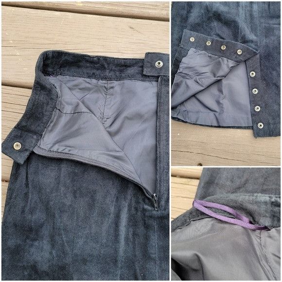 Vintage Vintage 90s y2k Bratz Black Suede Leather High Waisted Midi Size 25" / US 0 / IT 36 - 5 Thumbnail