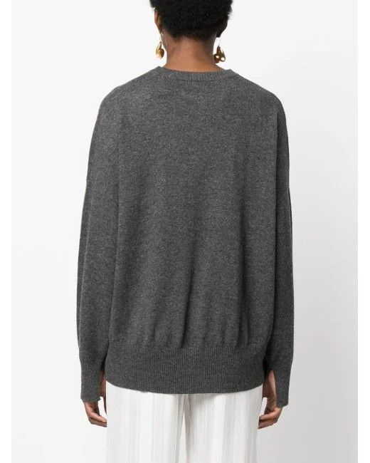 Loulou de Saison o1s22i1n1024 Cashmere Pullover Sweater in Grey Size S / US 4 / IT 40 - 2 Thumbnail