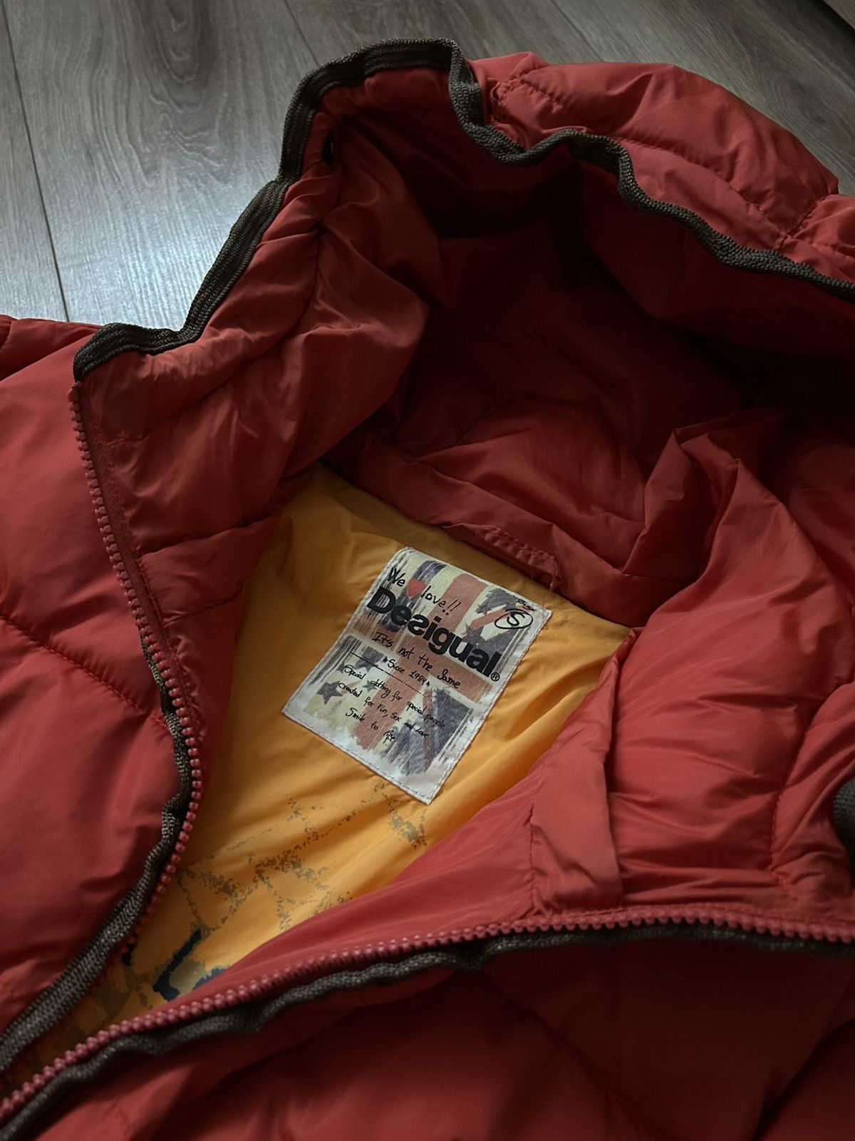 Desigual × Vintage Desigual orange mens puffer jacket outdoors Size US S / EU 44-46 / 1 - 5 Thumbnail