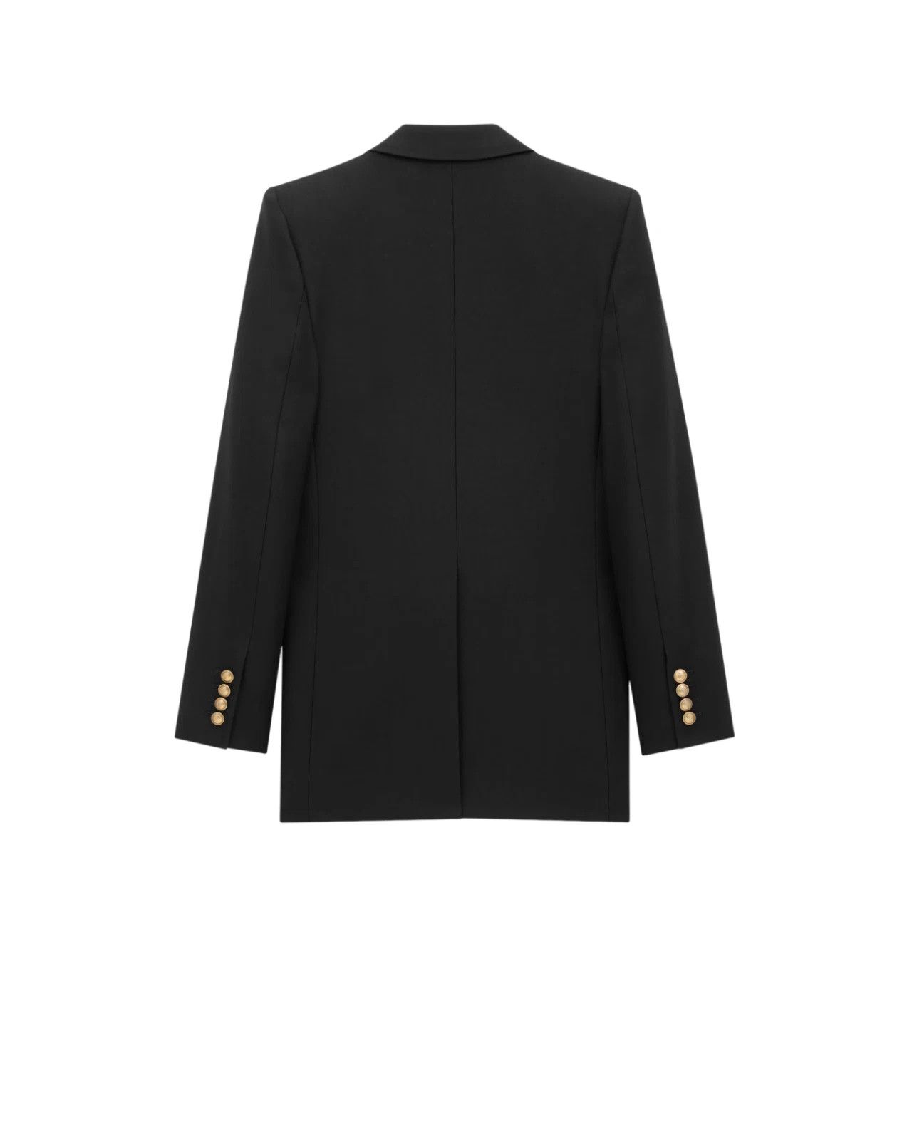 Saint Laurent Paris SAINT LAURENT Black Wool Double Breasted Blazer Size M / US 6-8 / IT 42-44 - 2 Thumbnail