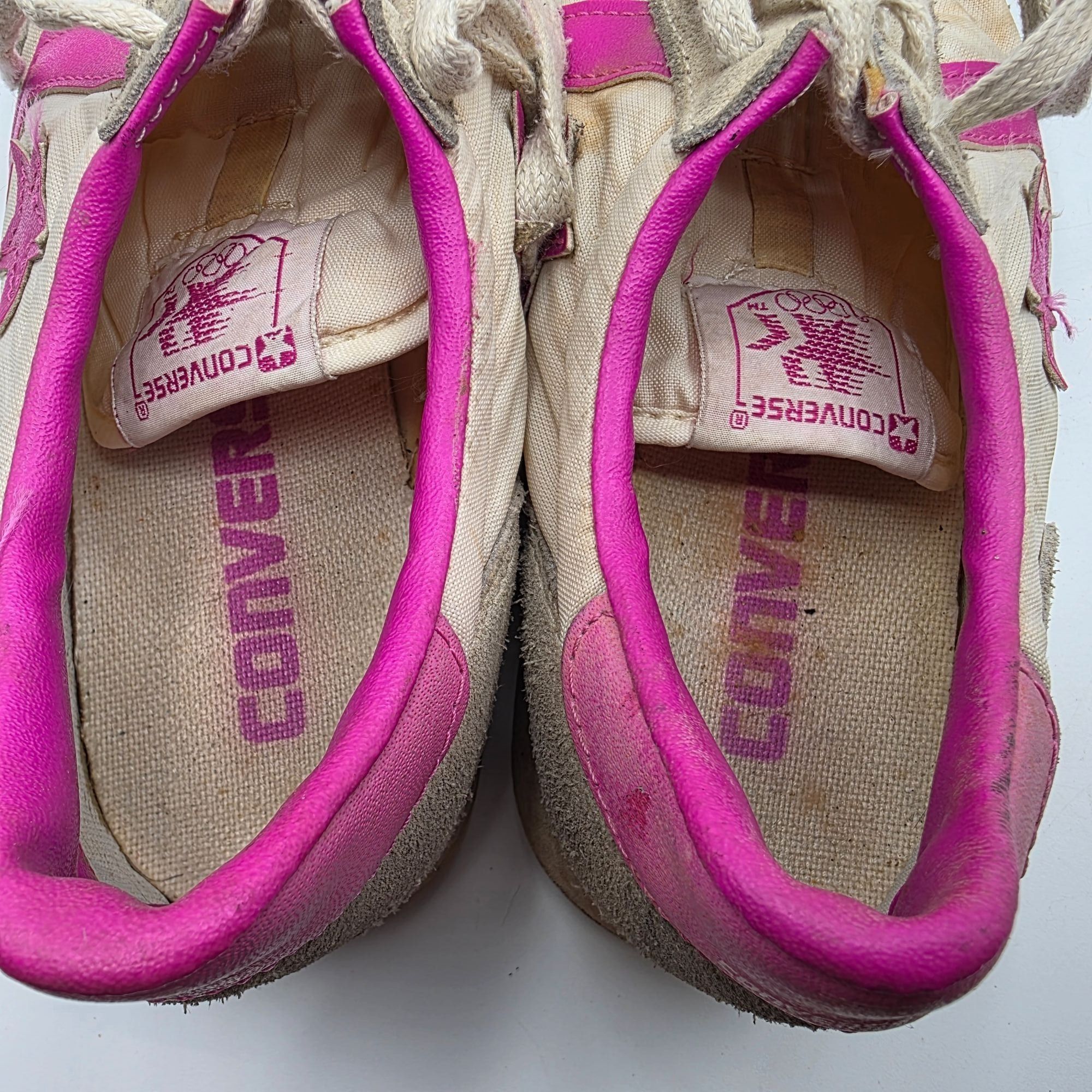 Converse Vintage 80's Converse Womens Size 5.5 Beige Pink Sneaker Sho Size US 5.5 / IT 35.5 - 8 Thumbnail