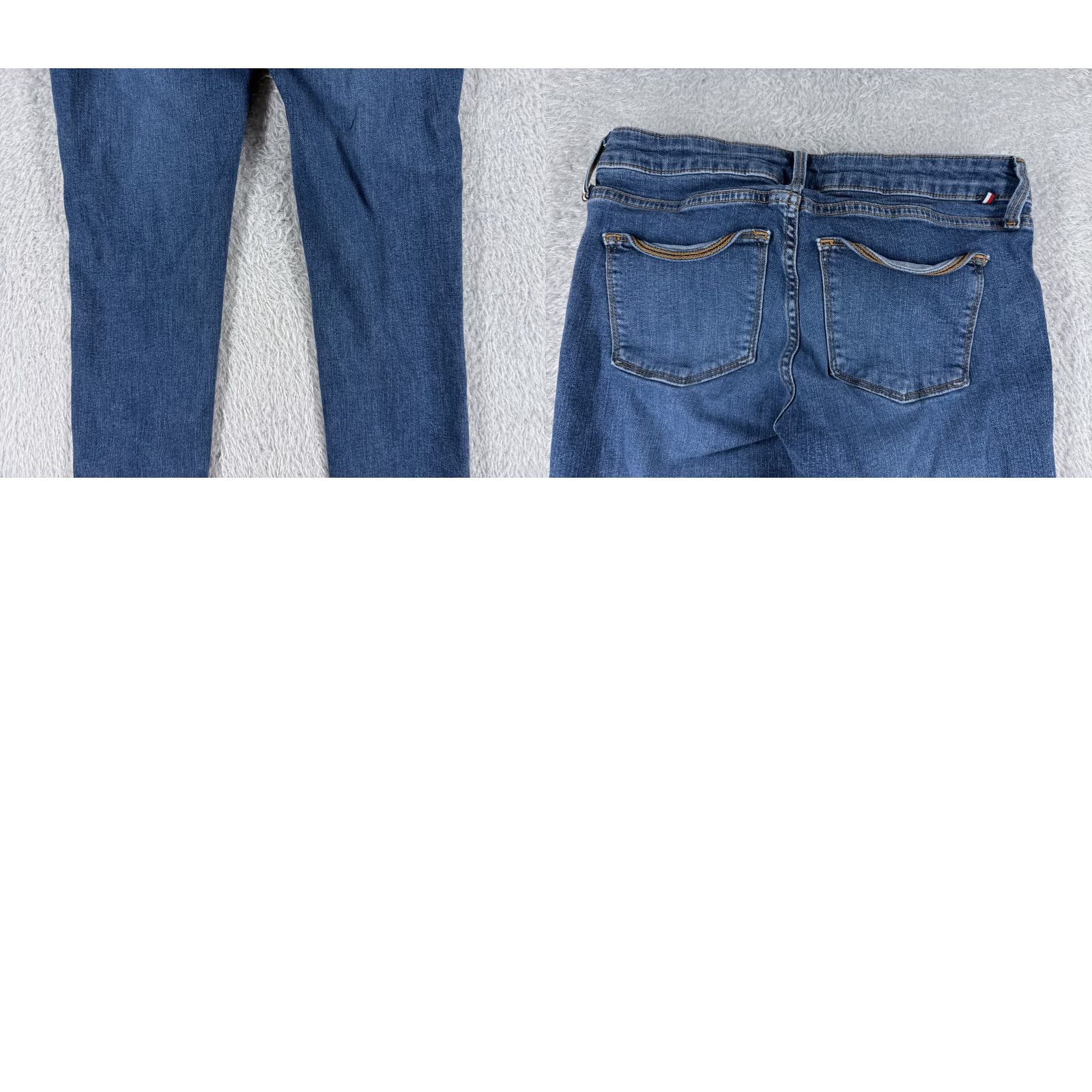 Tommy Hilfiger Tommy Hilfiger Jeans Women Blue Denim Raleigh Skinny Low Rise 27x26 5-Pocket Distressed Stretch Regular Size 26" / US 2 / IT 38 - 10 Thumbnail