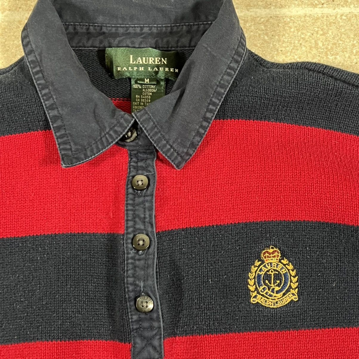 Lauren Ralph Lauren Vtg Women’s Lauren Ralph Lauren Cable Knit Rugby Sweater M Size M / US 6-8 / IT 42-44 - 2 Thumbnail