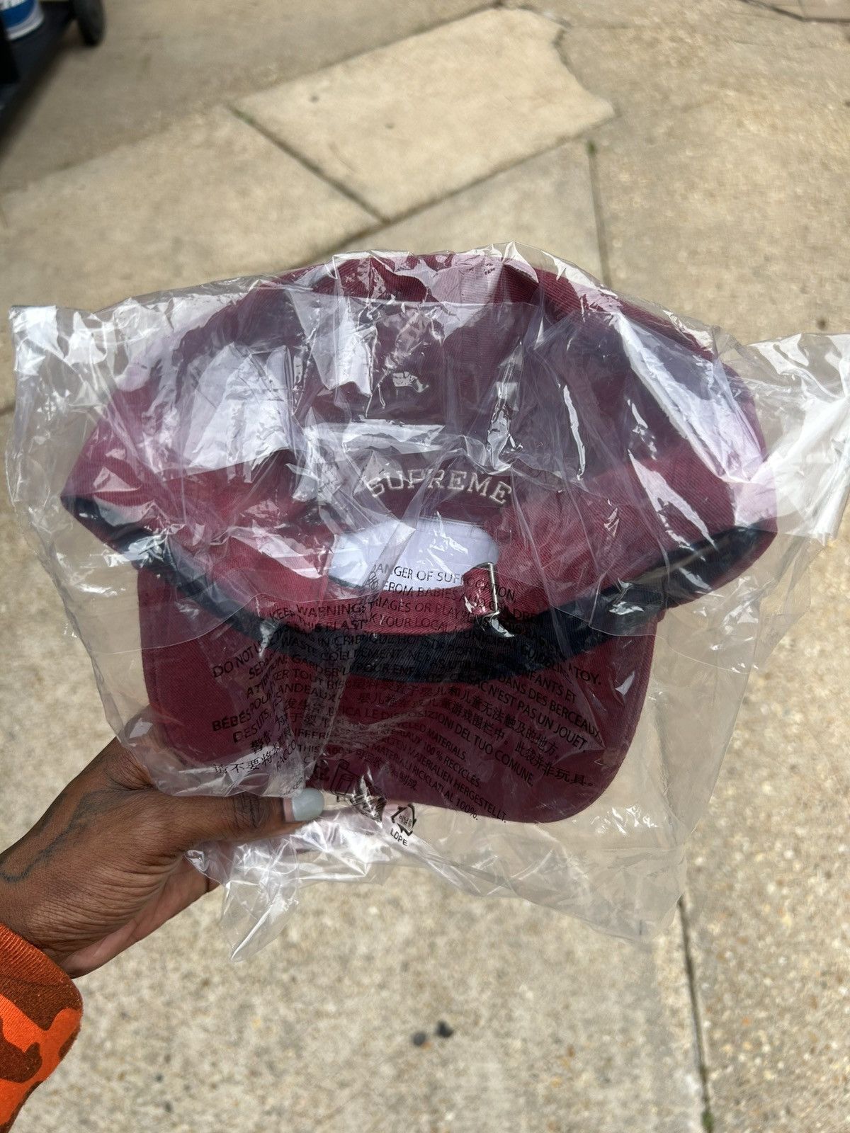 Supreme Supreme Leather Appliqué 6 Panel (Maroon) Size ONE SIZE - 2 Thumbnail