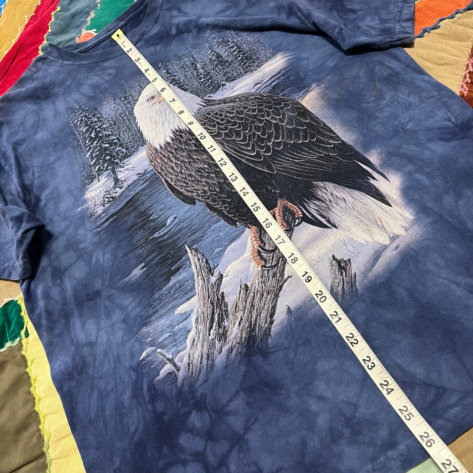 The Mountain The Mountain Winter Eagle Graphic Blue Tye Dye Shirt L / XL Size US L / EU 52-54 / 3 - 4 Thumbnail