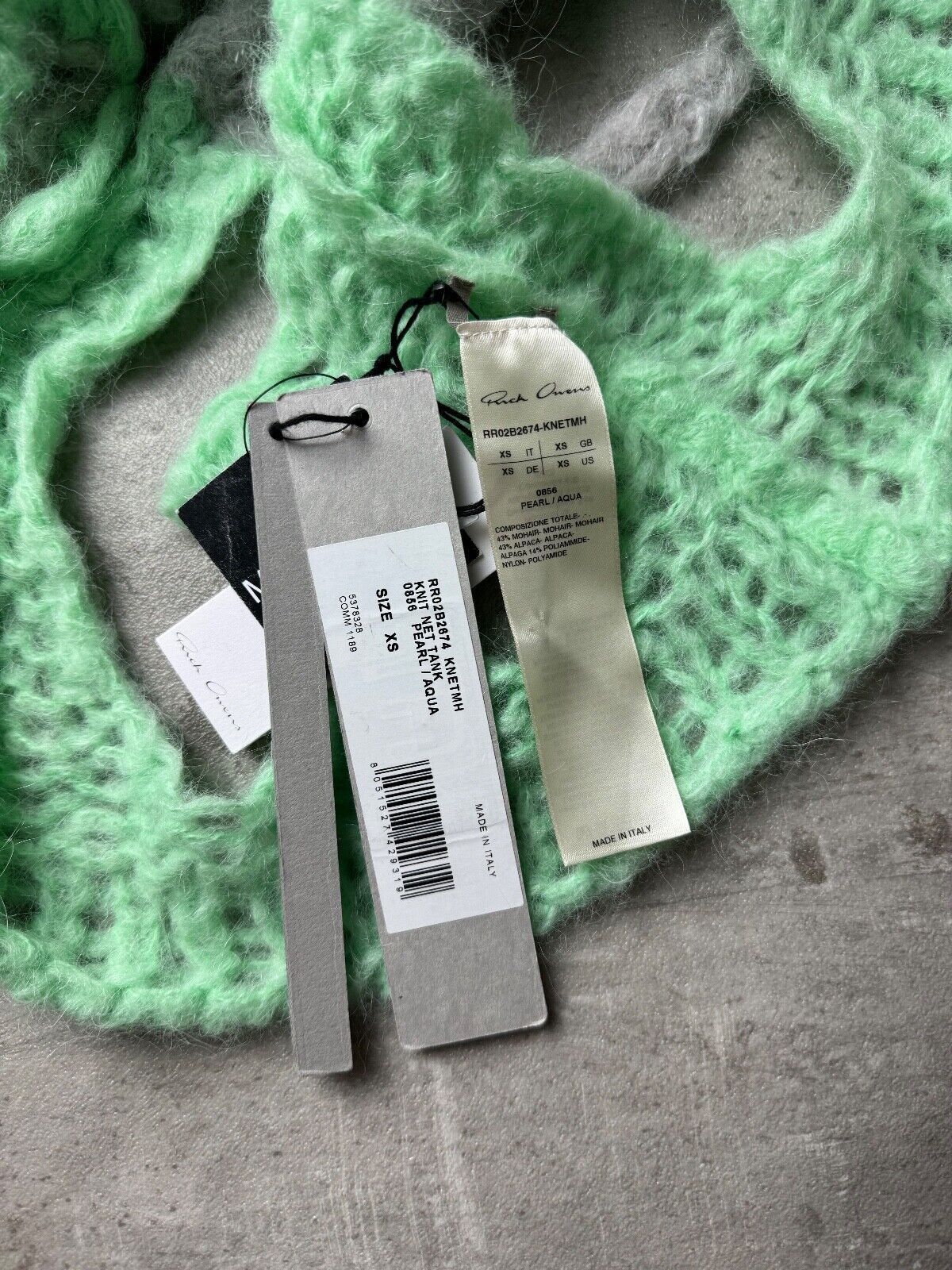 Rick Owens RICK OWENS Runway FW22 Knit Net Tank Mohair Size US XS / EU 42 / 0 - 5 Thumbnail