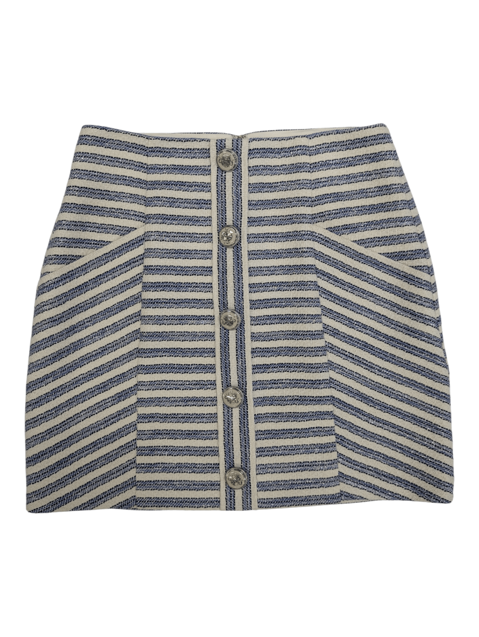 Veronica Beard Veronica Beard Blue And Beige Striped Skirt Size 26" / US 2 / IT 38 - 1 Thumbnail