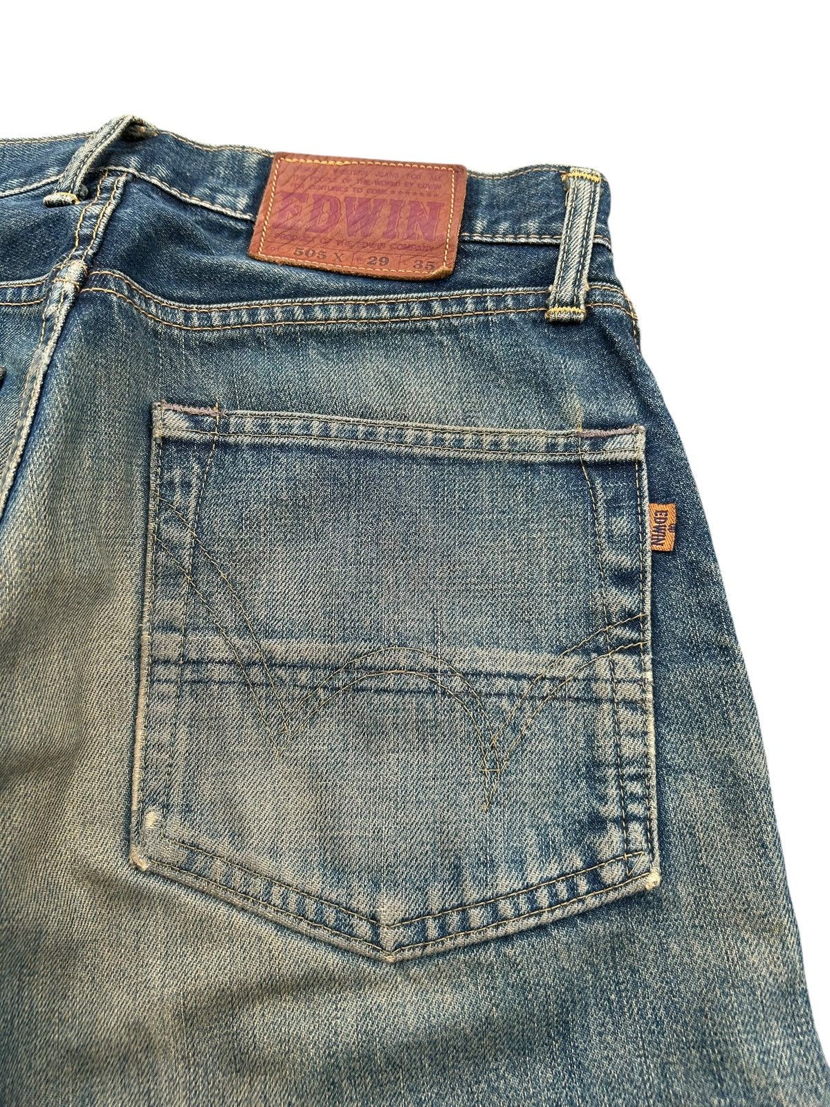 Edwin × Kapital × Vintage Vintage Edwin Selvedge Distressed Mud Wash Rusty Short Denim Size US 29 - 5 Thumbnail