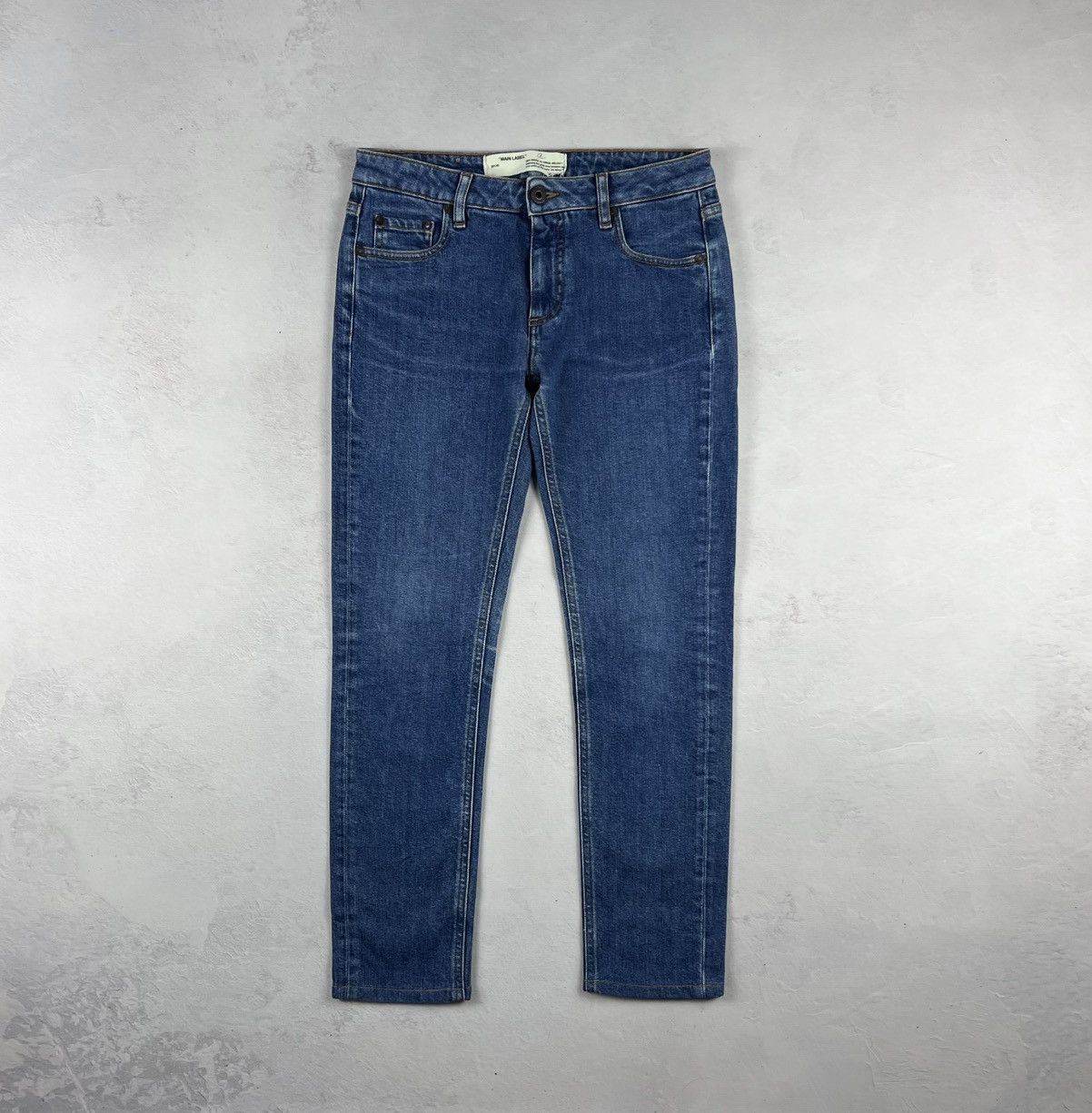Le Grande Bleu (L.G.B.) × Off-White × Vintage Avant Garde Japanese Denim Off-White Luxury Streetwear Y2k Size US 27 - 5 Thumbnail