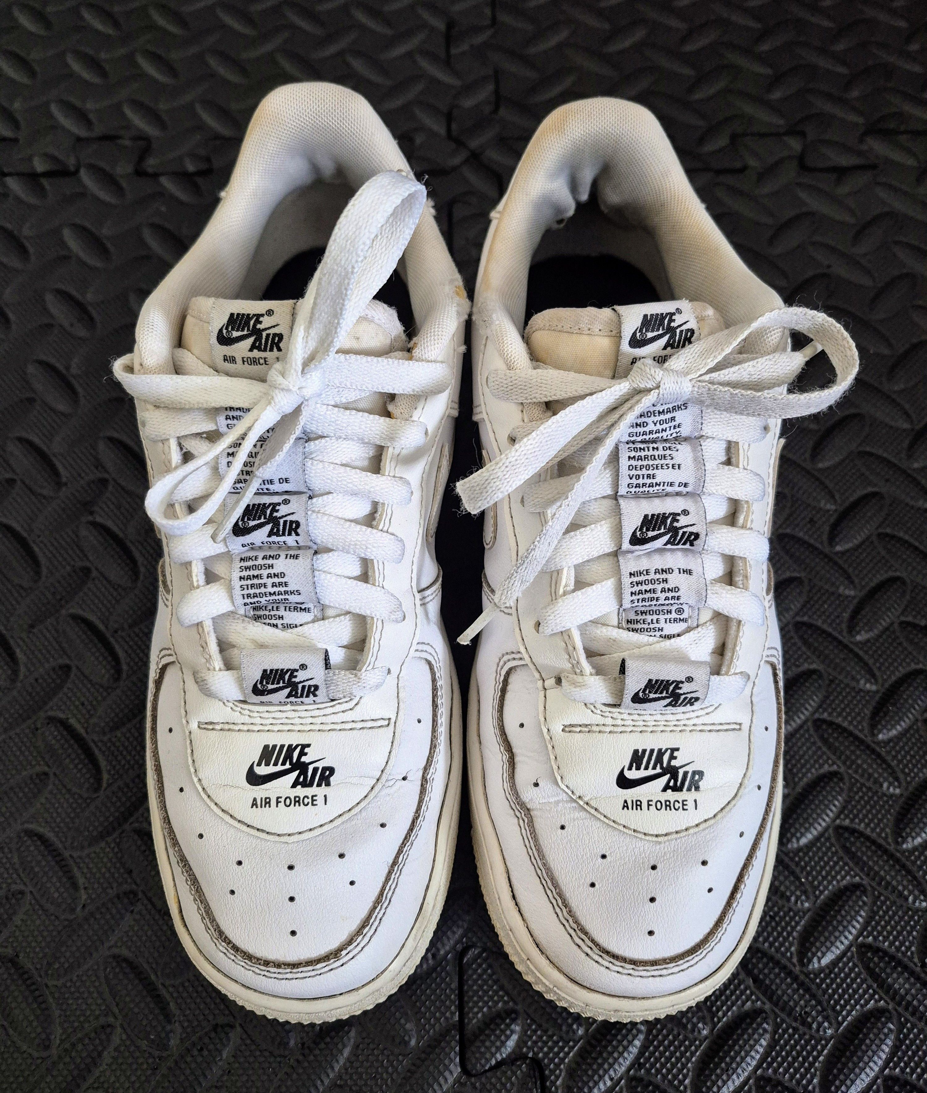 Nike Size 6Y - Nike Air Force 1 LV8 3 WHITE BLACK (GS) Size US 6 / EU 39 - 4 Thumbnail