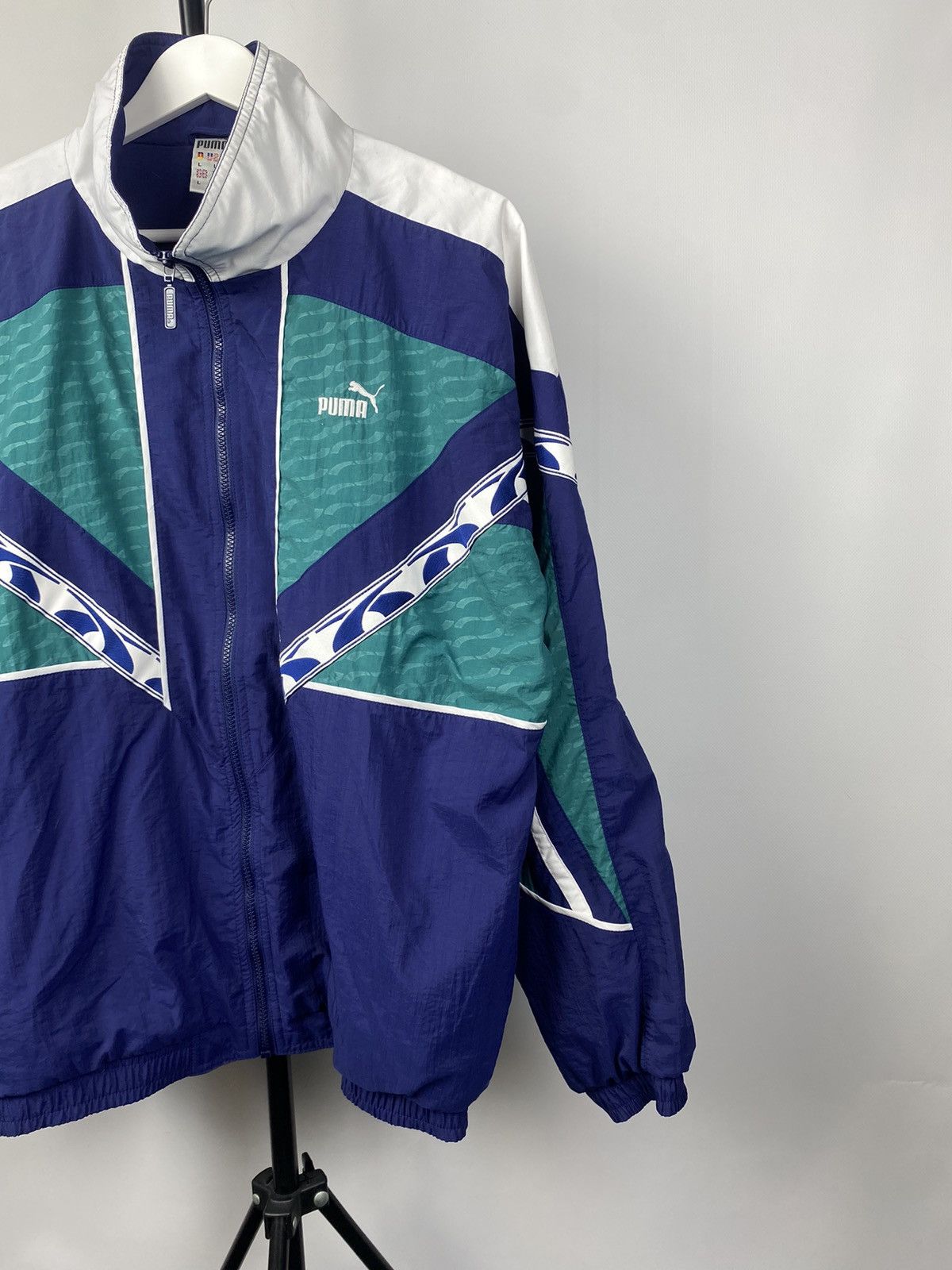 Puma × Vintage 1990’s Vintage Puma Tennis Wear Track Top Jacket Size US L / EU 52-54 / 3 - 4 Thumbnail
