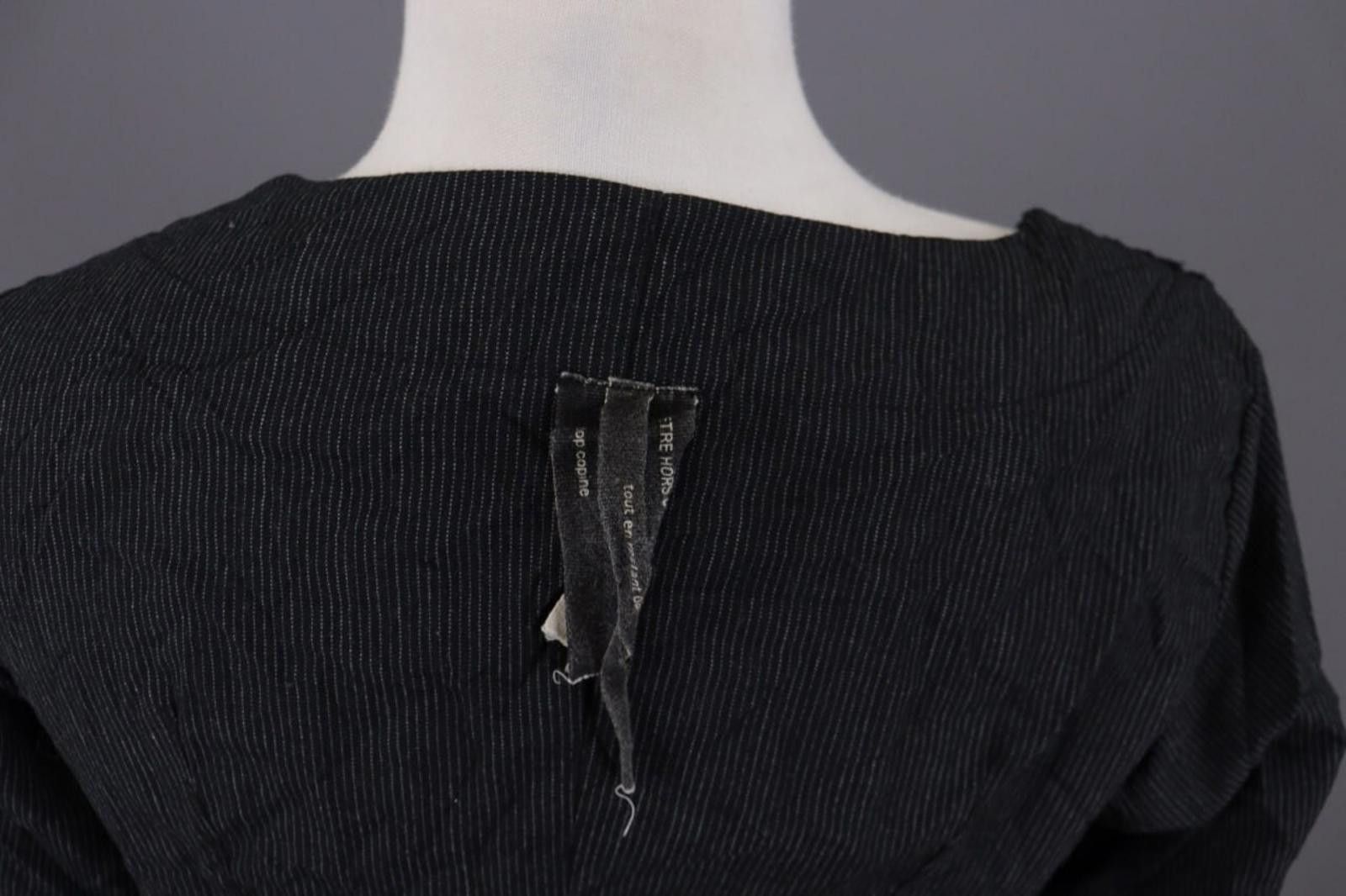 Designer Cop.Copine Black Ribbed Open Lightweight Cardigan Size L Size L / US 10 / IT 46 - 11 Thumbnail