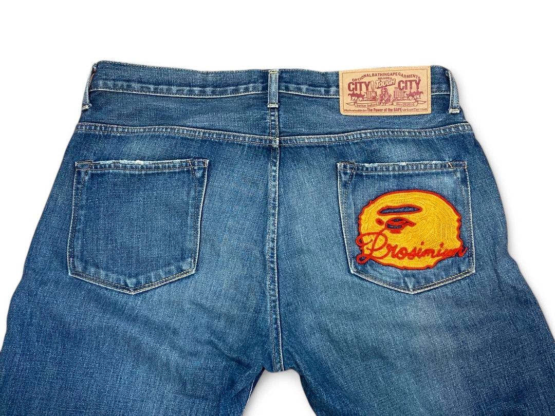 Bape A Bathing Ape (BAPE) - M Jeans Denim Embroidered Blue Size US 32 / EU 48 - 4 Thumbnail