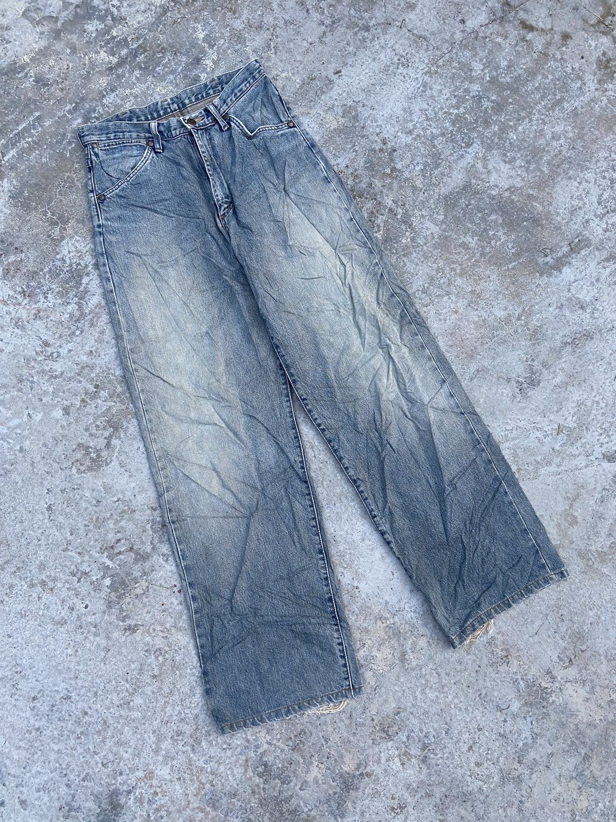 Beauty Beast 🔥 Jeans Vtg 80s Wrangler jeans baggy Wrangler blue bell Size US 30 / EU 46 - 1 Thumbnail