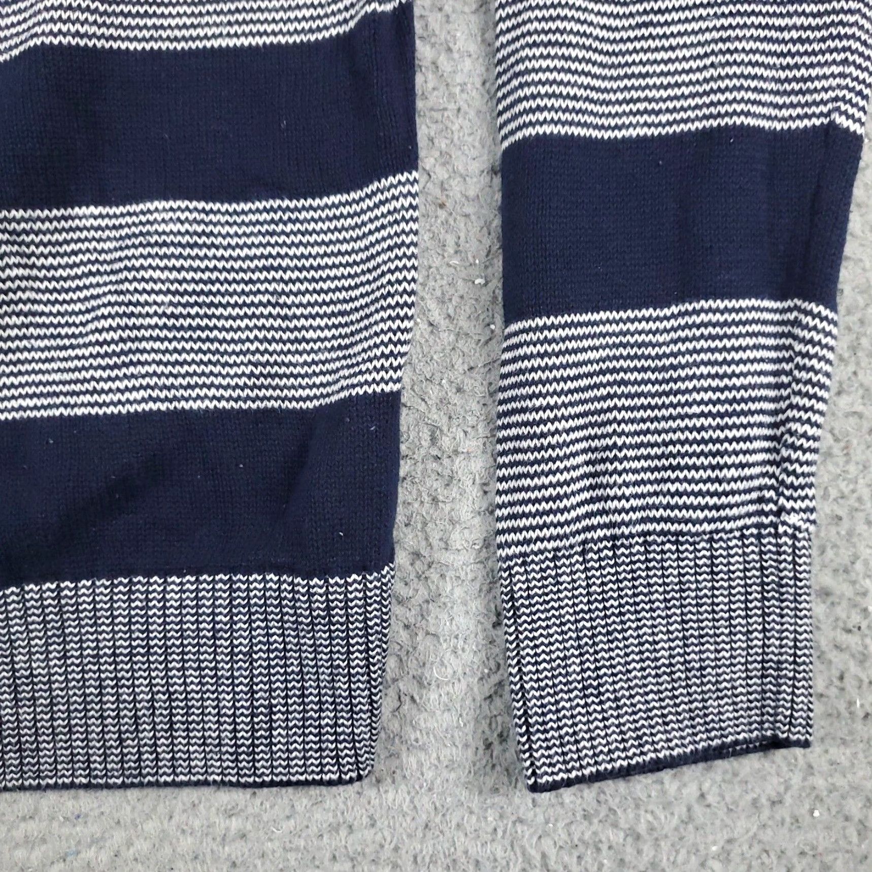 Tommy Hilfiger Tommy Hilfiger Sweater Mens Large Blue Striped Crew Neck Pullover Cotton Regular Fit Size US L / EU 52-54 / 3 - 4 Thumbnail