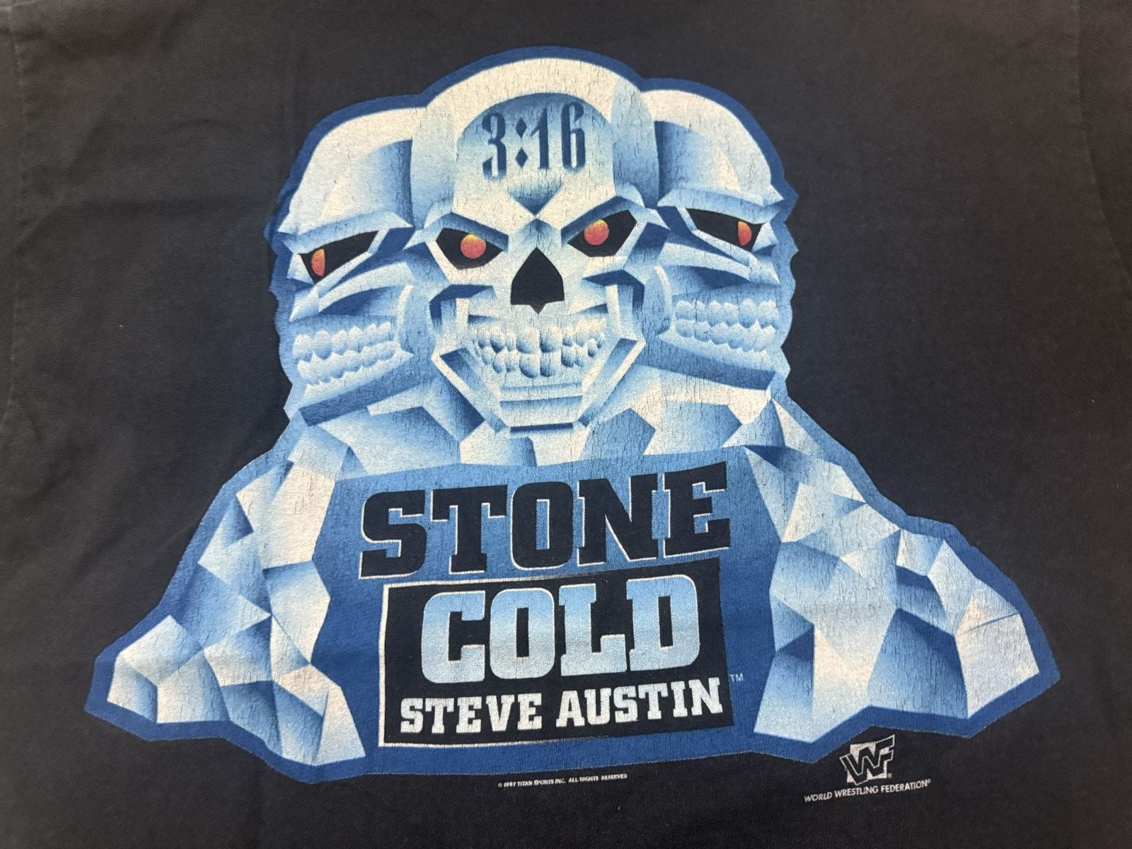 WWF Vintage 90s WWF Stone Cold T Shirt Size US M / EU 48-50 / 2 - 3 Thumbnail