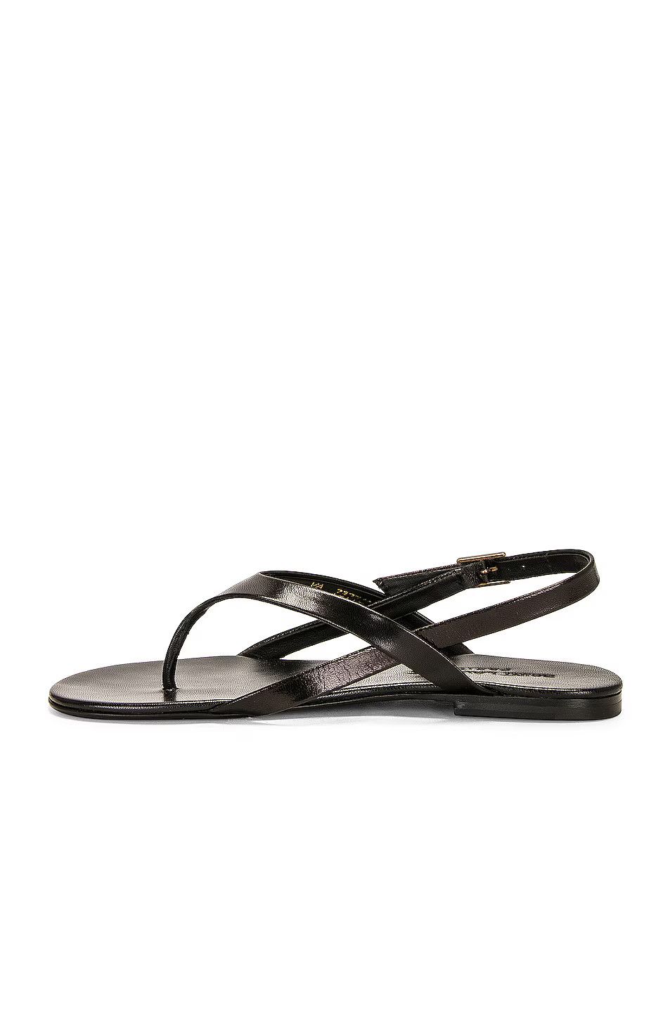 Saint Laurent Paris o1bcso1str1124 Keith Flat Sandals in Nero Size US 5.5 / IT 35.5 - 5 Thumbnail