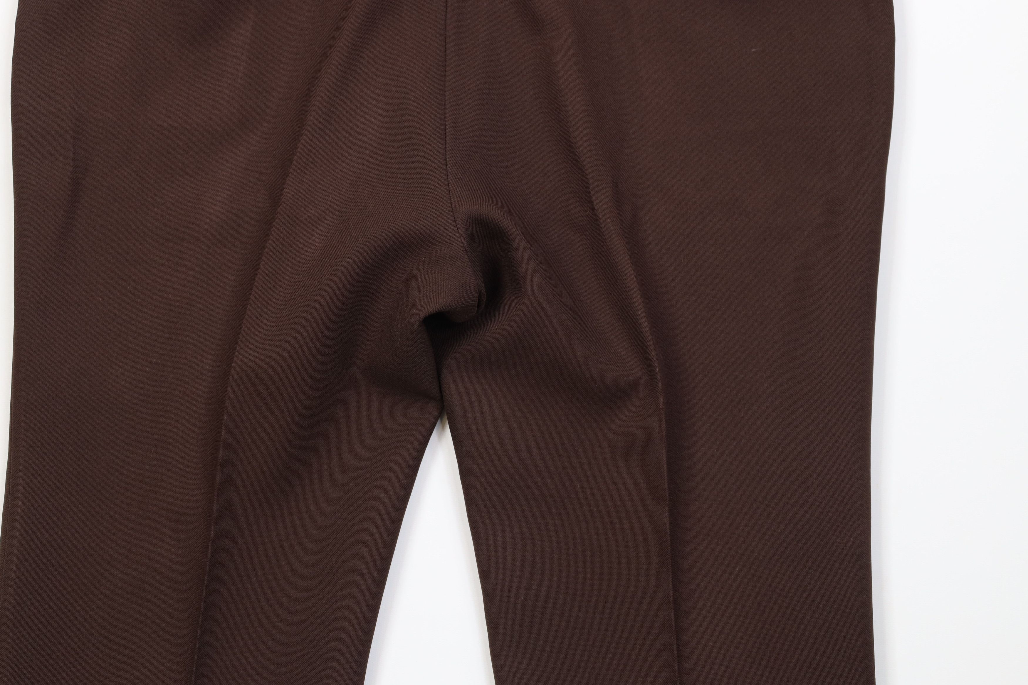 Vintage Vintage 70s 2 Piece Knit Suit Wedding Brown Size 48R - 21 Thumbnail