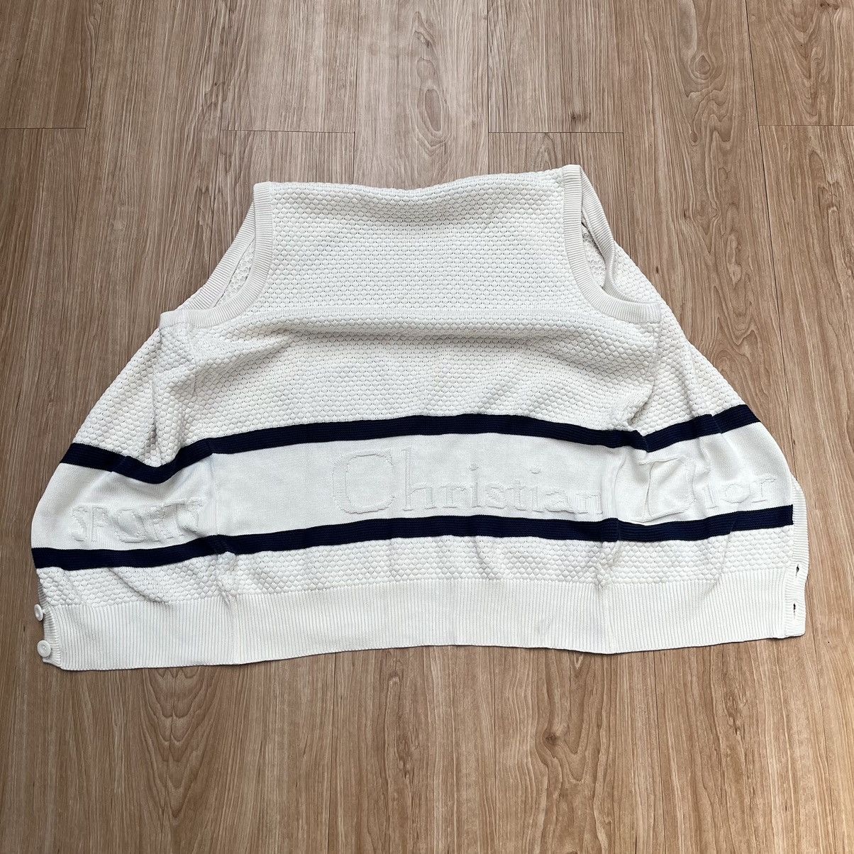 Christian Dior Monsieur × Designer Christian Dior Sports Vest Knitwear Big Script Logo UNISEX Size US M / EU 48-50 / 2 - 3 Thumbnail