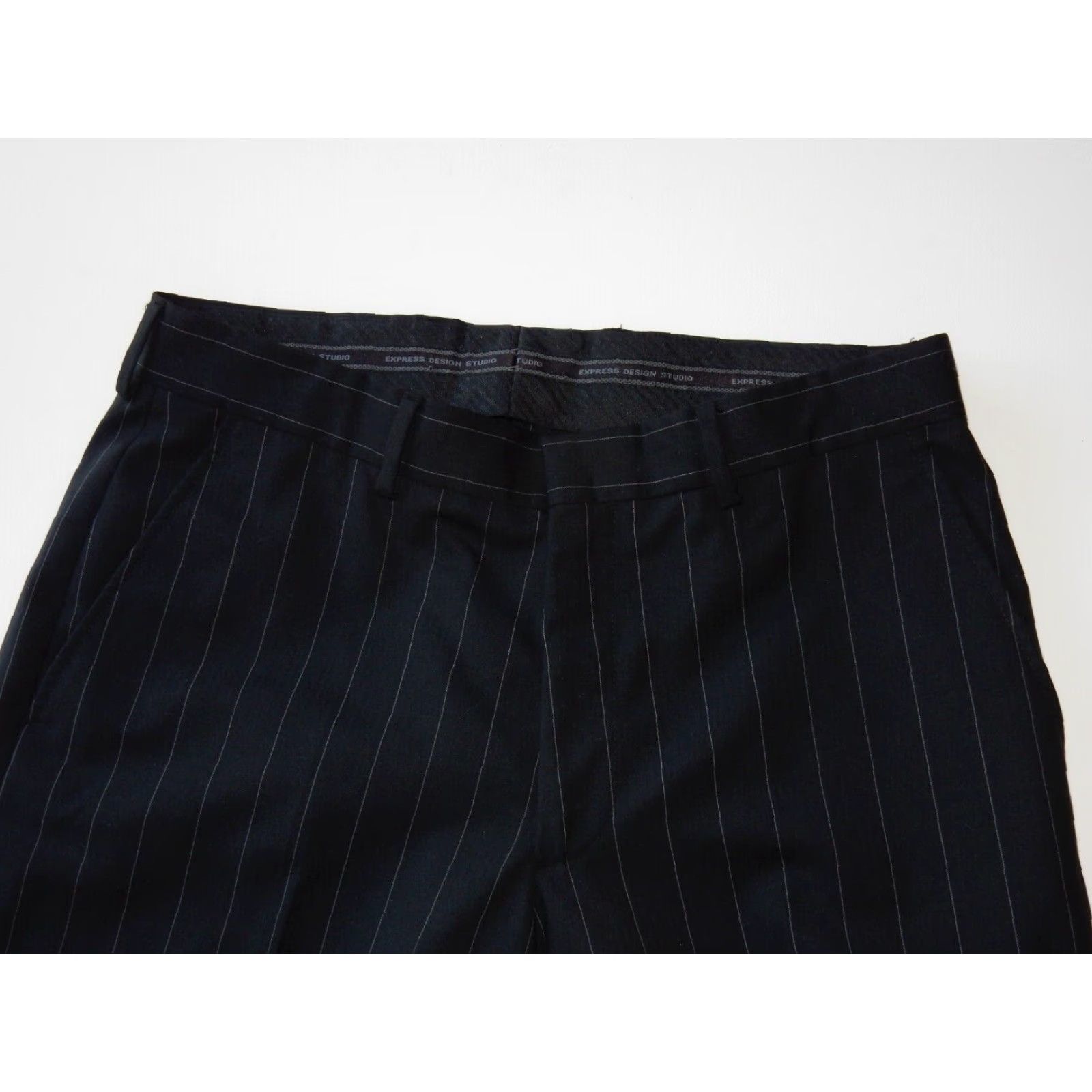 Express Express Men's 2 Piece Suit 38 Short Black Wool Size US 38 / EU 54 - 5 Thumbnail