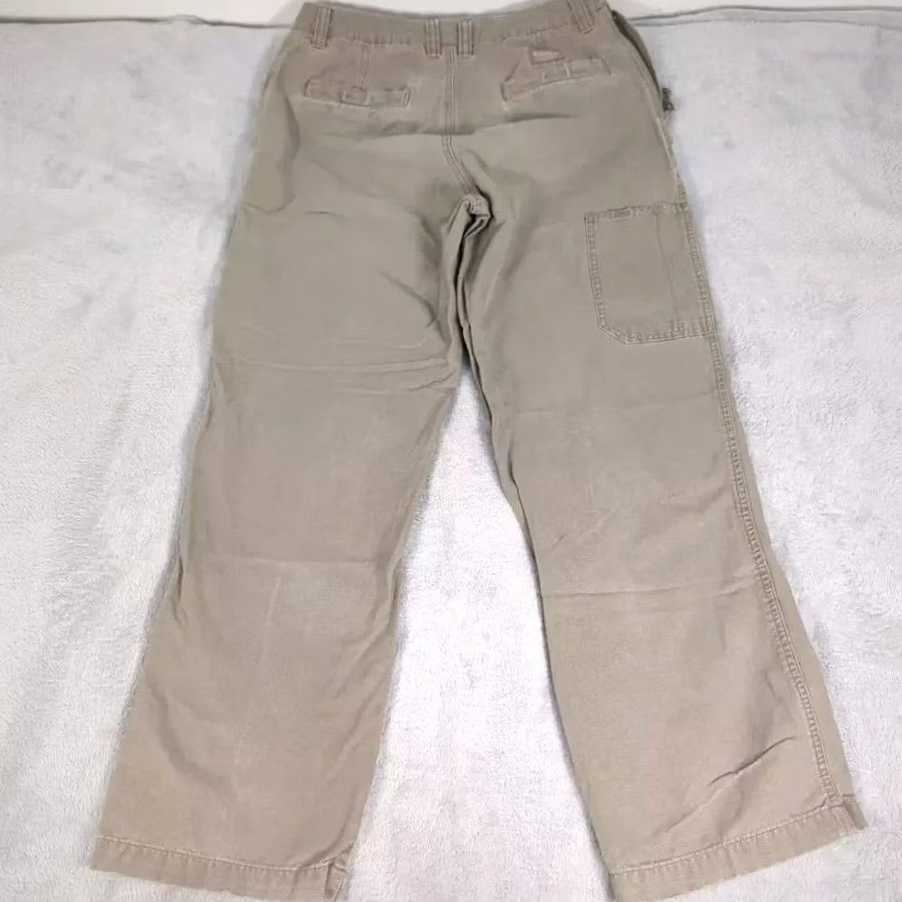 Vintage Columbia Pants Mens 32x29 Khaki ROC Fossil Zip Pockets Straight Rugged Utility Size US 32 / EU 48 - 3 Thumbnail