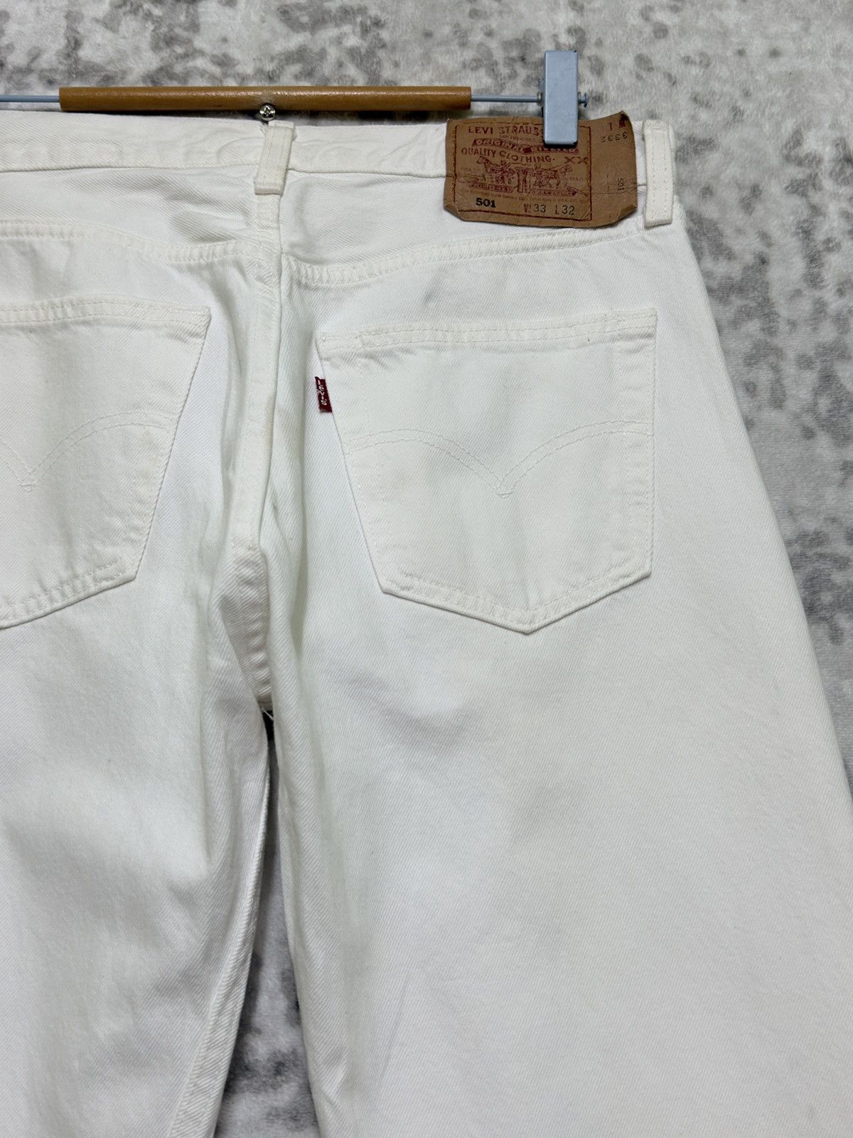 Levi's Levi’s 501 Original White Straight Leg Button Fly Denim Size US 31 - 11 Thumbnail